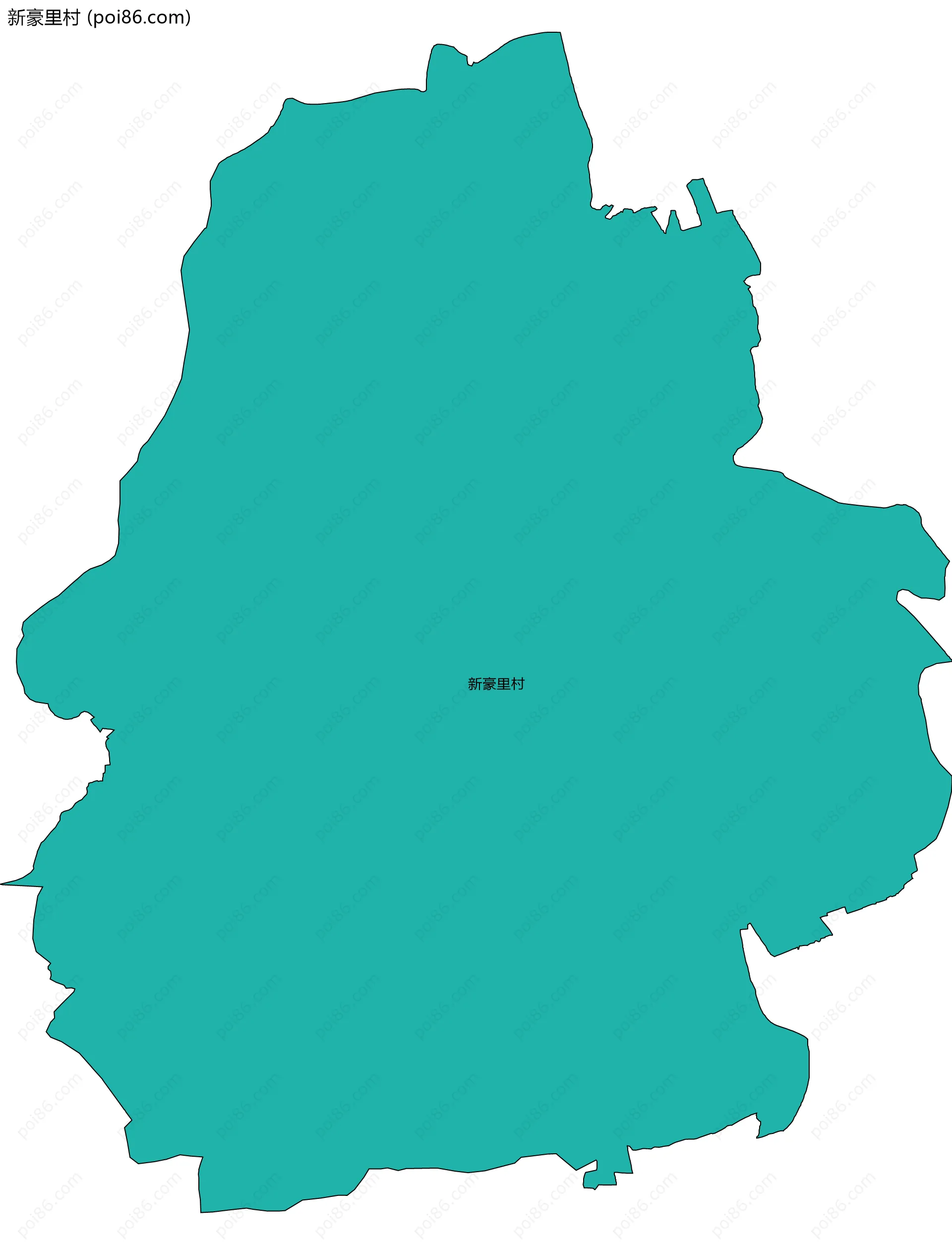新豪里村边界地图