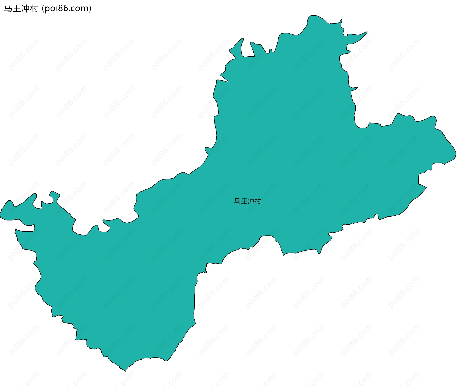 马王冲村边界地图