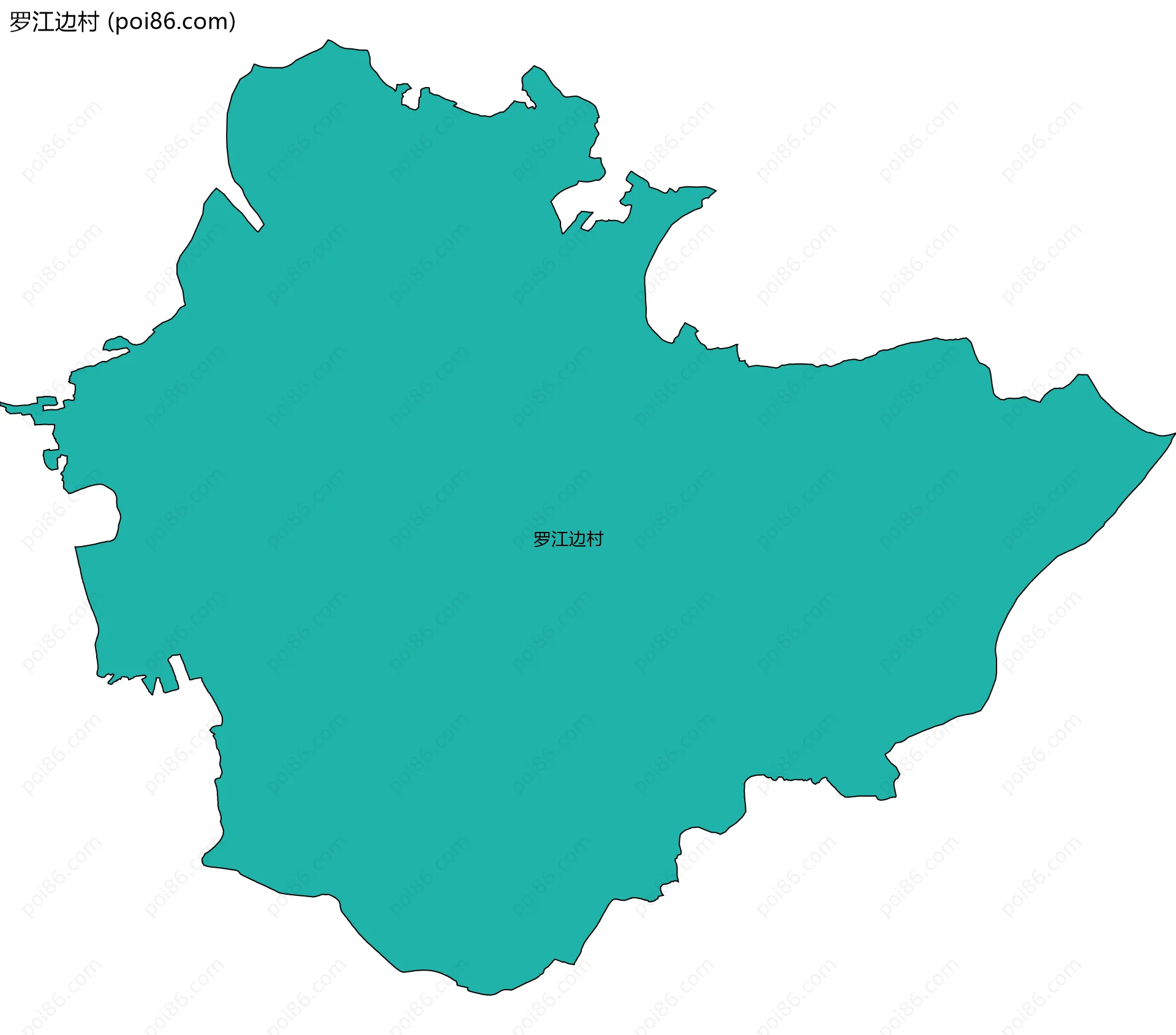 罗江边村边界地图
