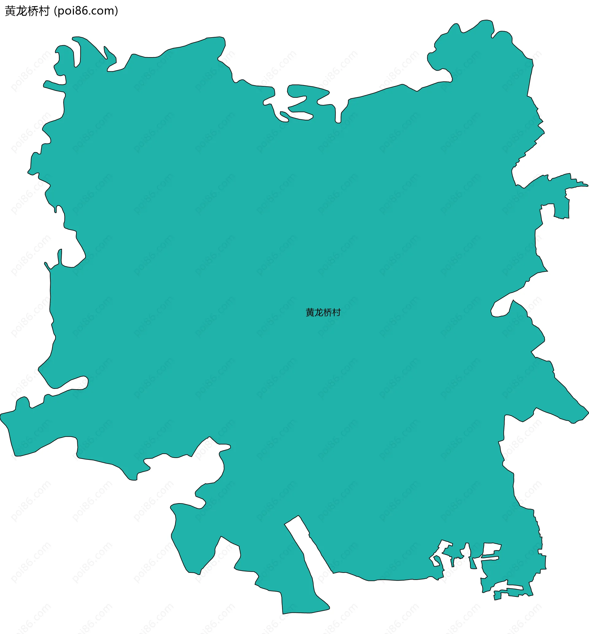 黄龙桥村边界地图