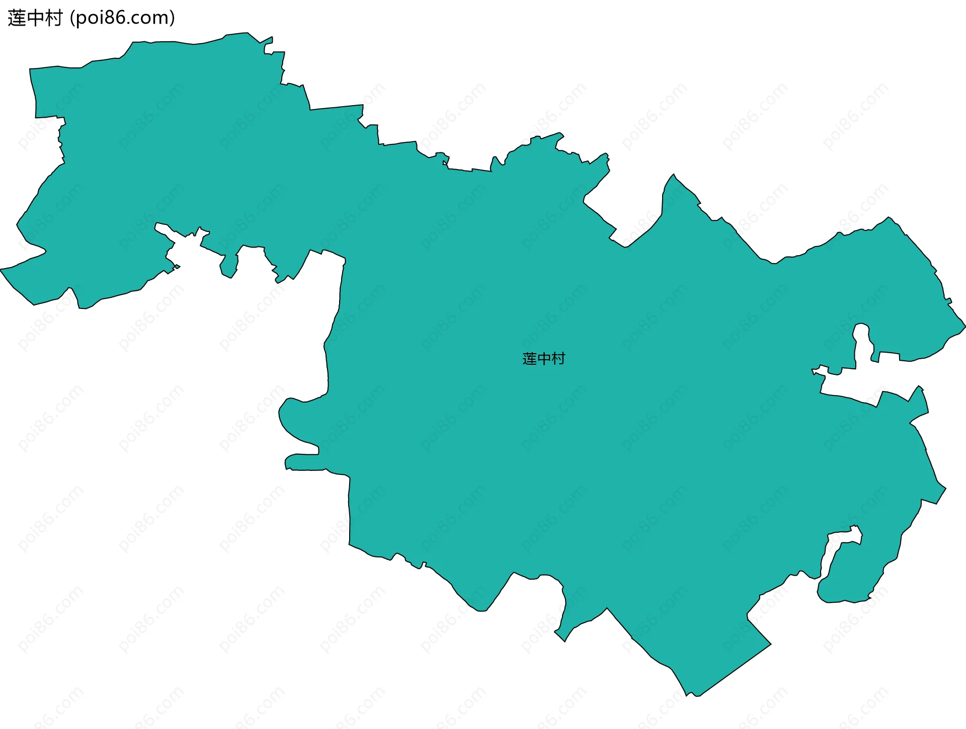莲中村边界地图