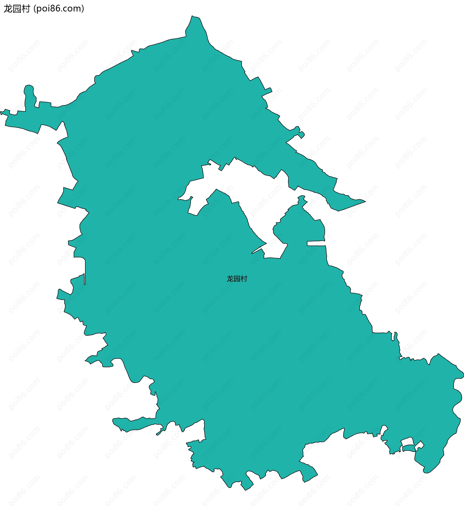 龙园村边界地图