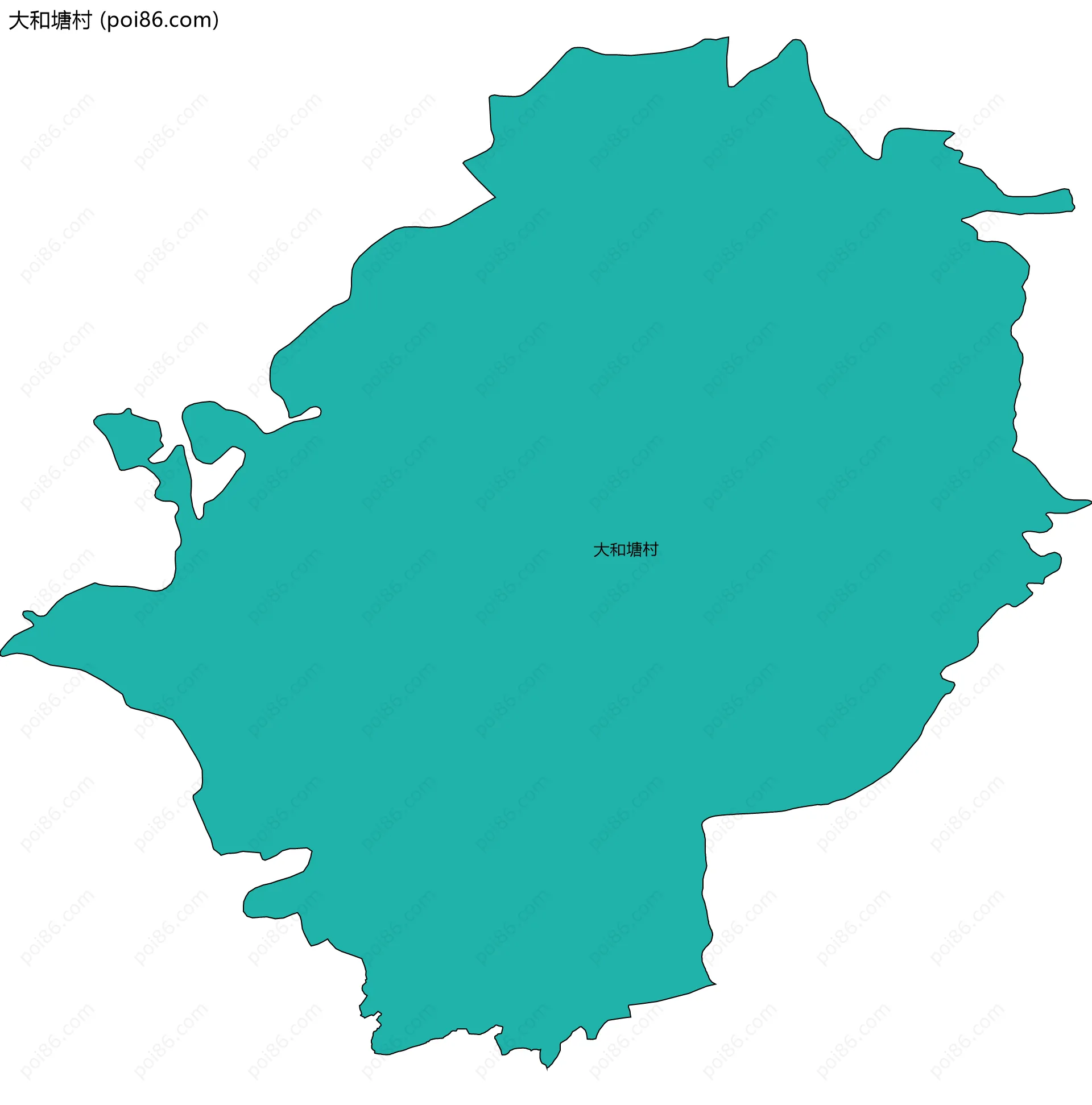 大和塘村边界地图