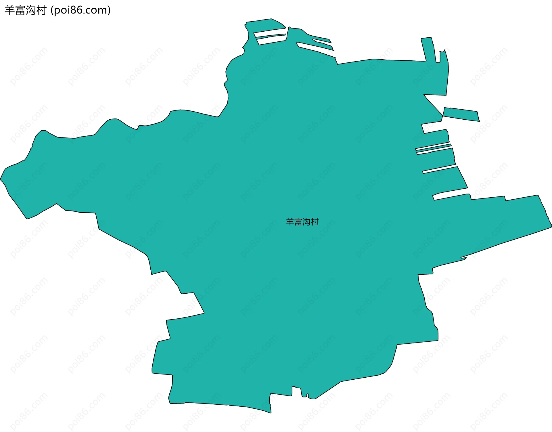 羊富沟村边界地图