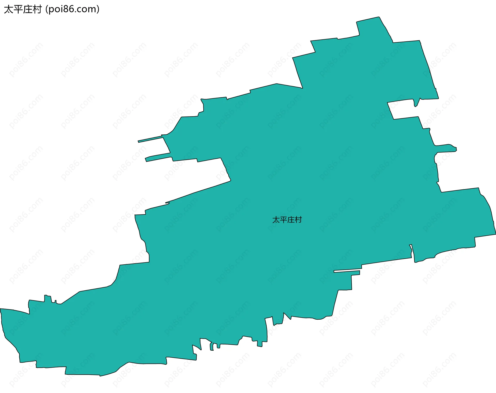 太平庄村边界地图