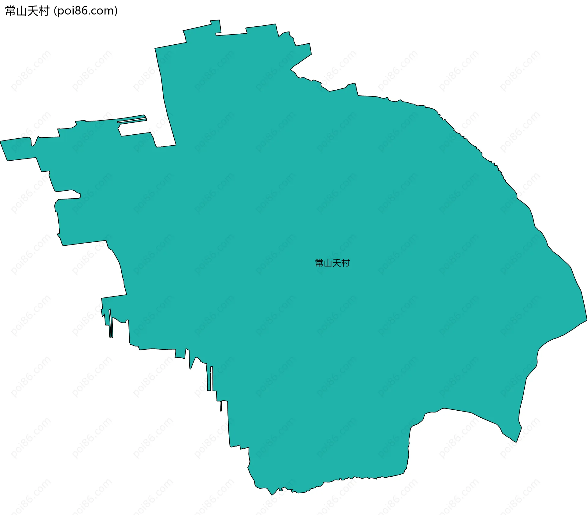 常山夭村边界地图