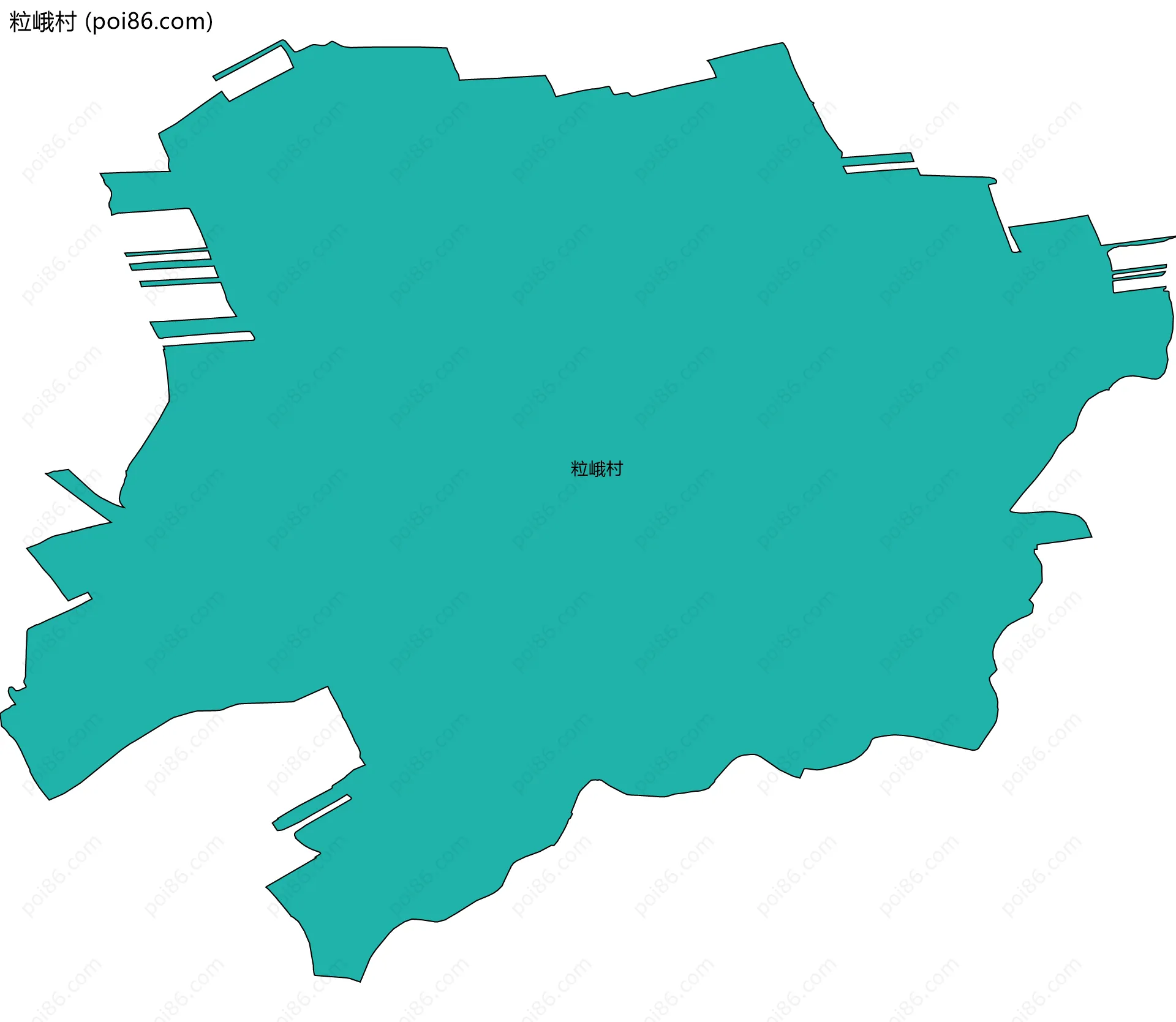 粒峨村边界地图