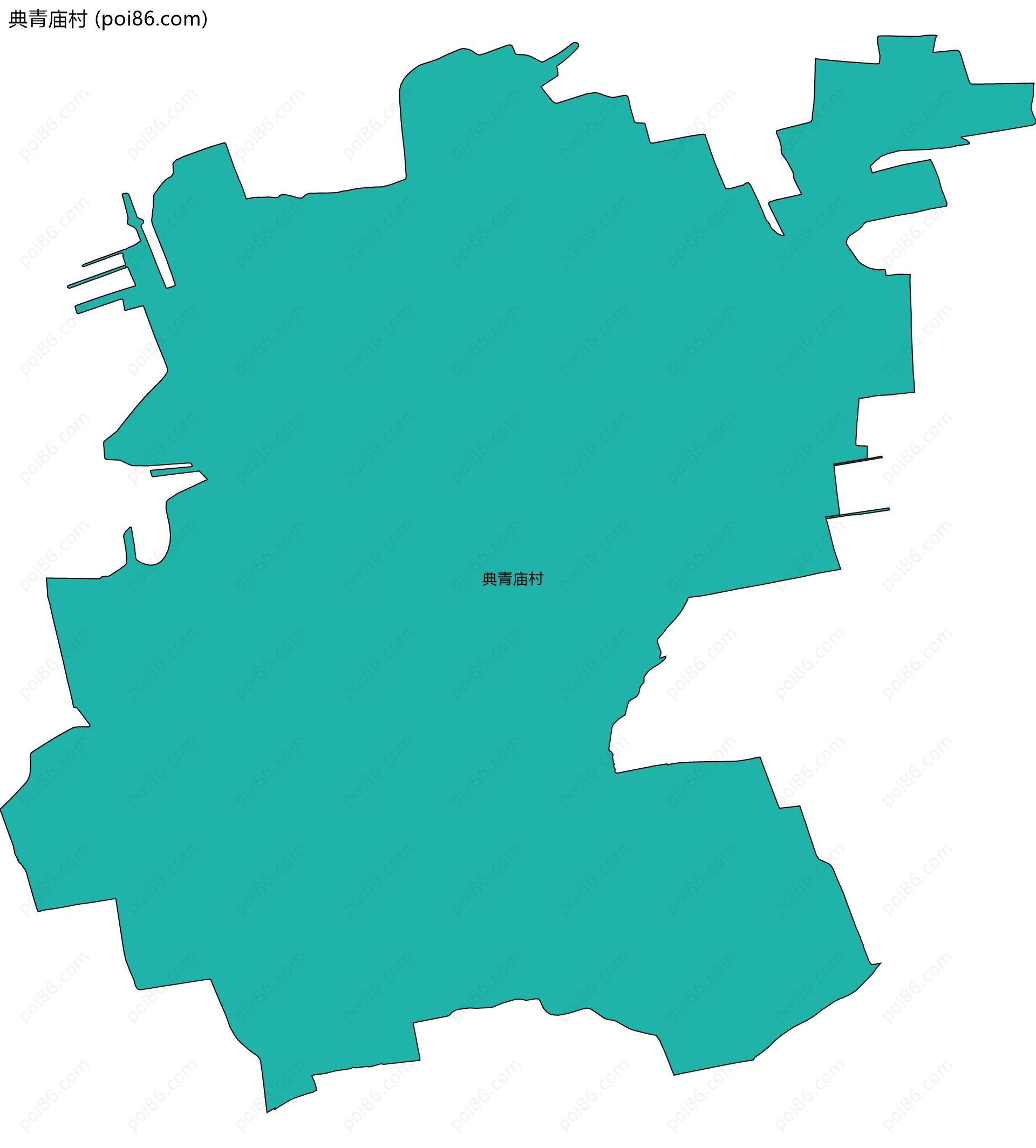典青庙村边界地图