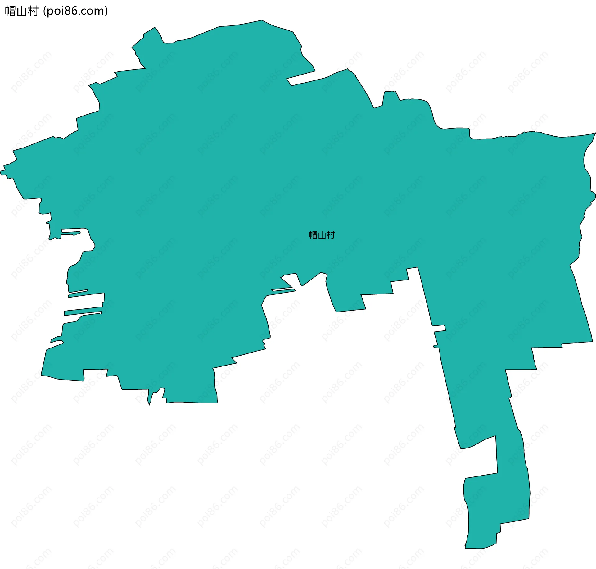 帽山村边界地图