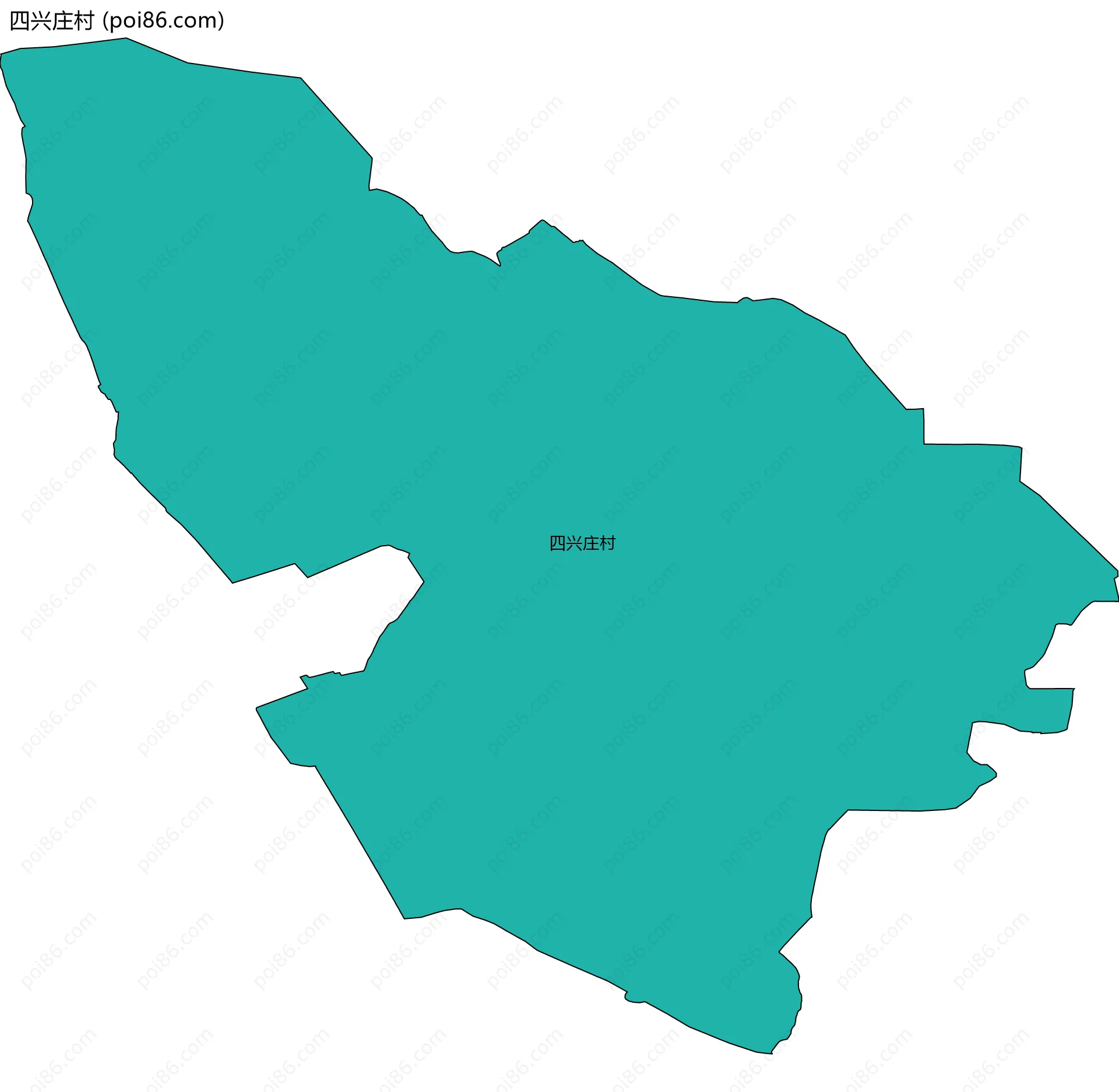 四兴庄村边界地图