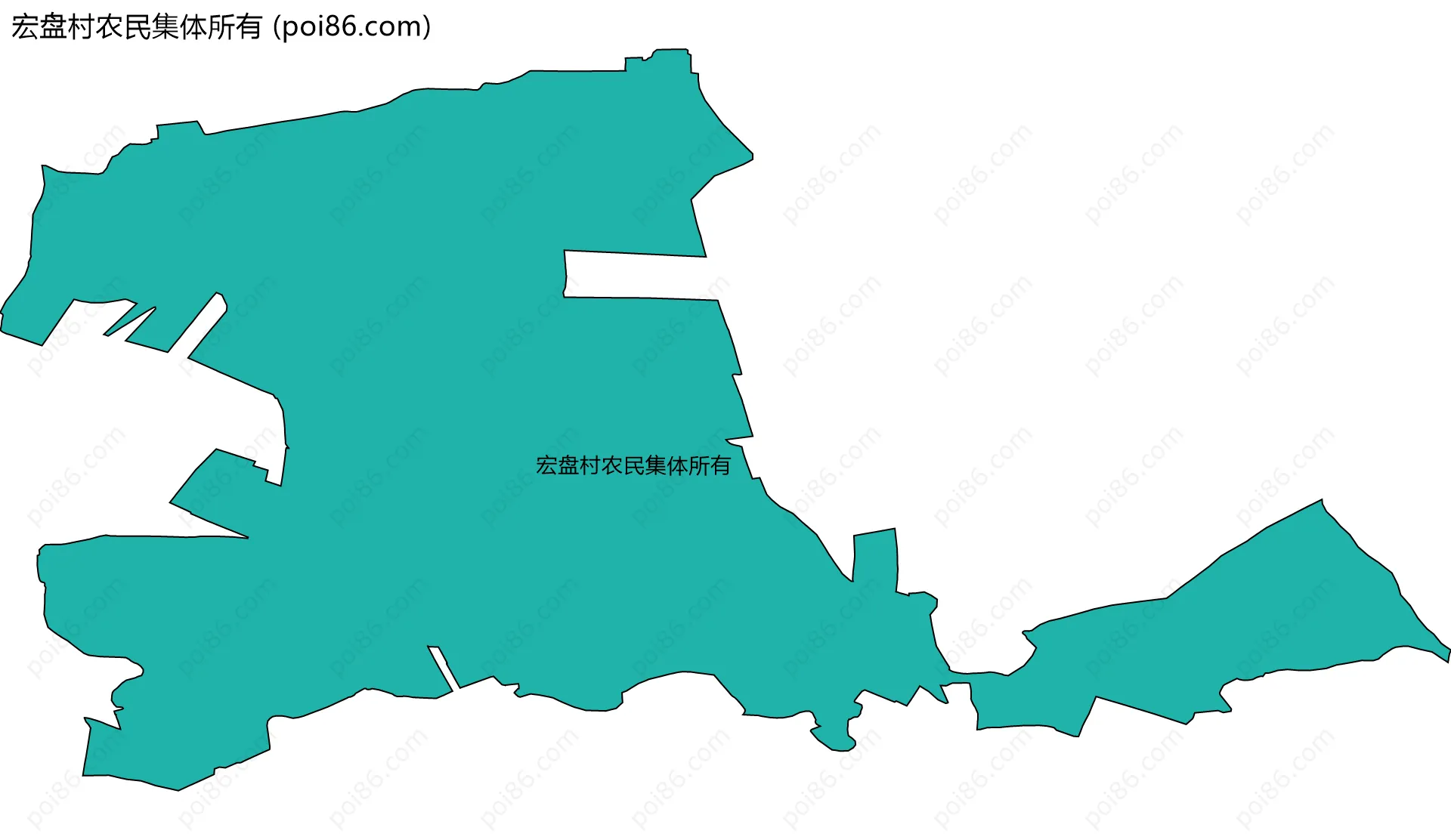 宏盘村农民集体所有边界地图