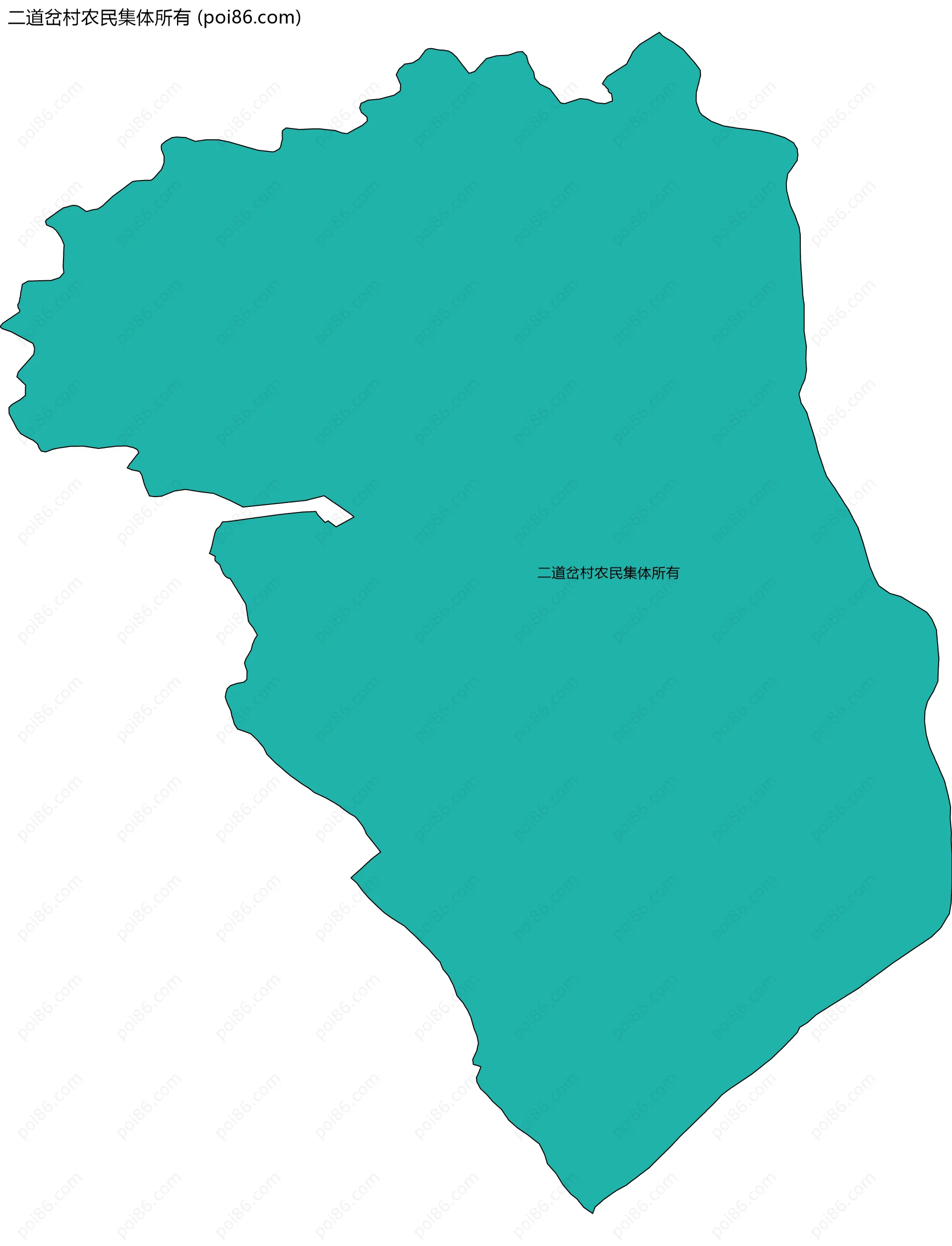 二道岔村农民集体所有边界地图