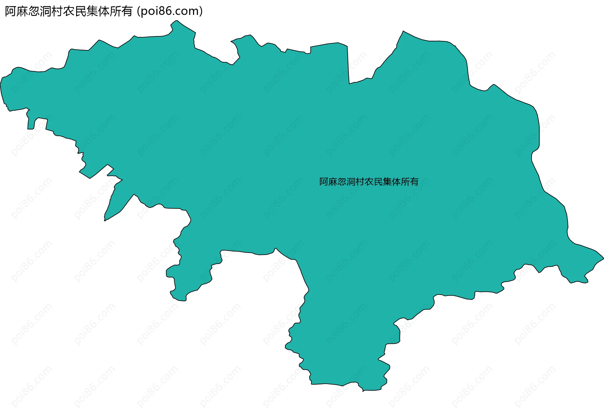 阿麻忽洞村农民集体所有边界地图