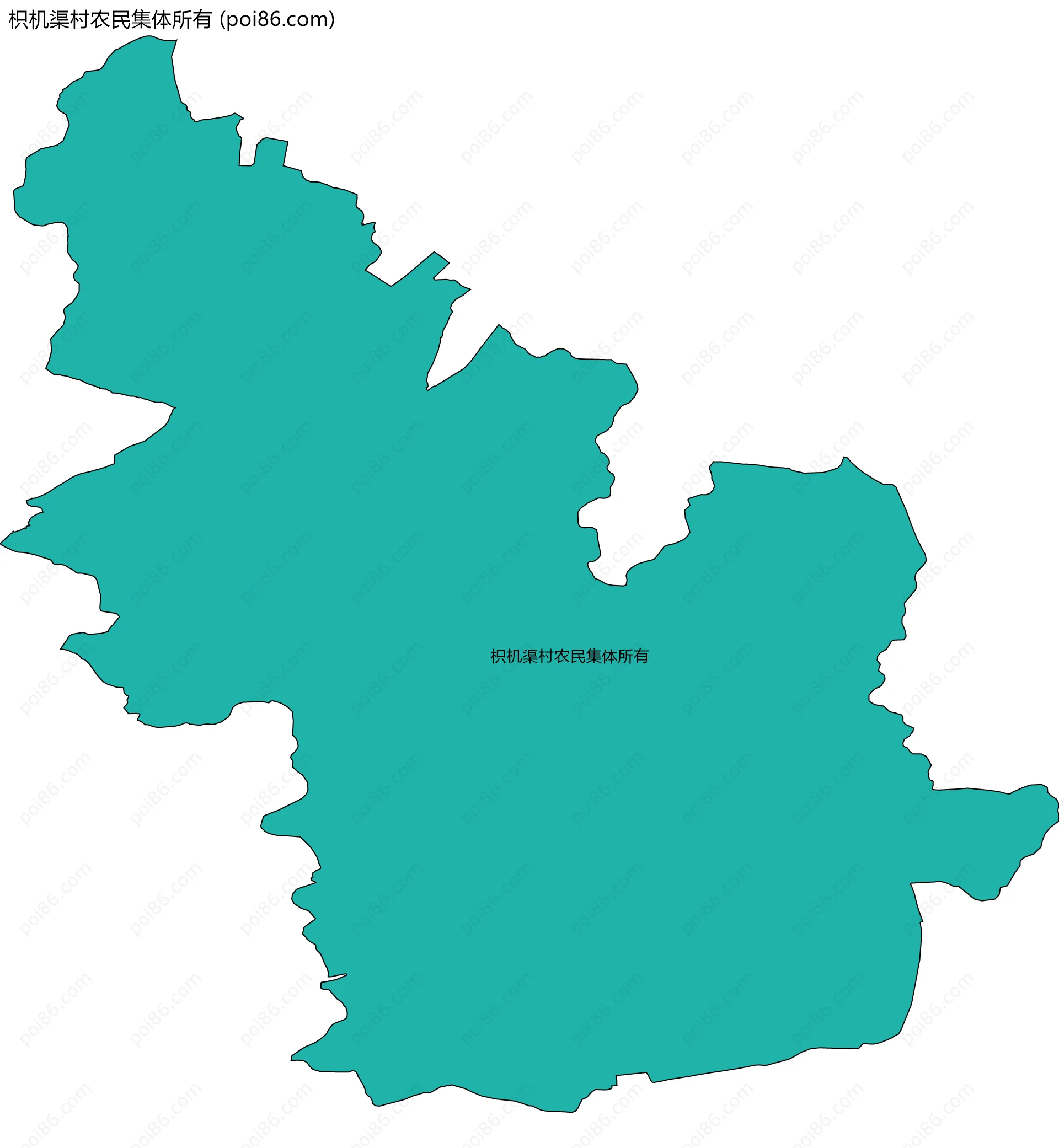 枳机渠村农民集体所有边界地图