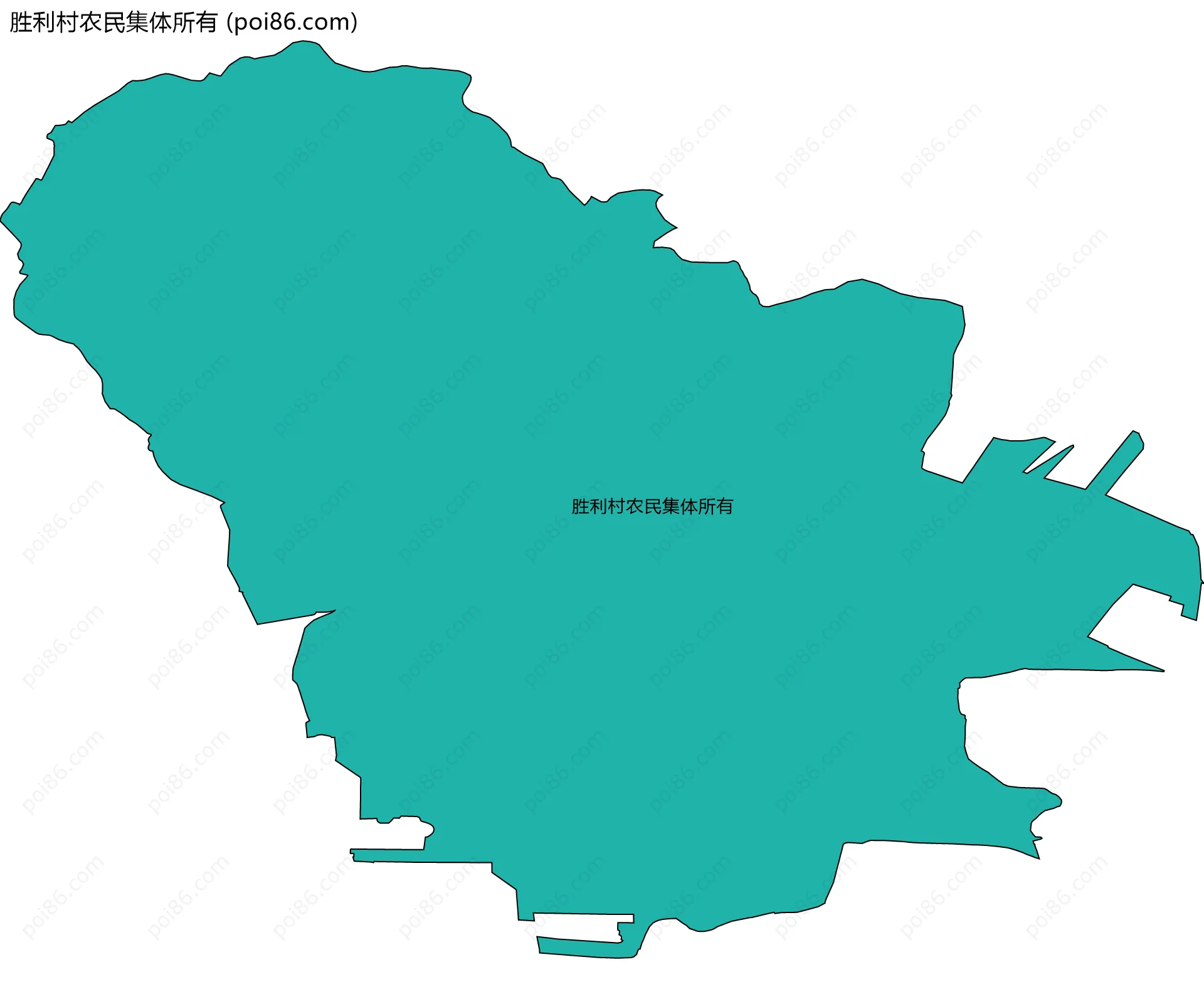 胜利村农民集体所有边界地图