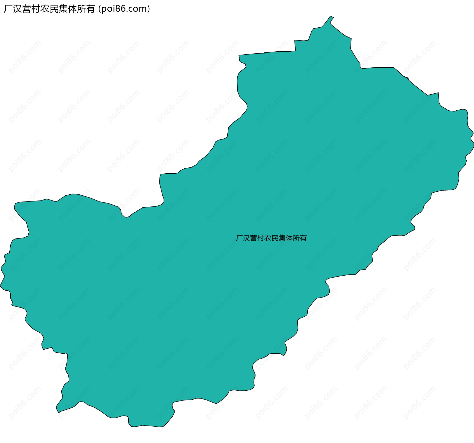 厂汉营村农民集体所有边界地图