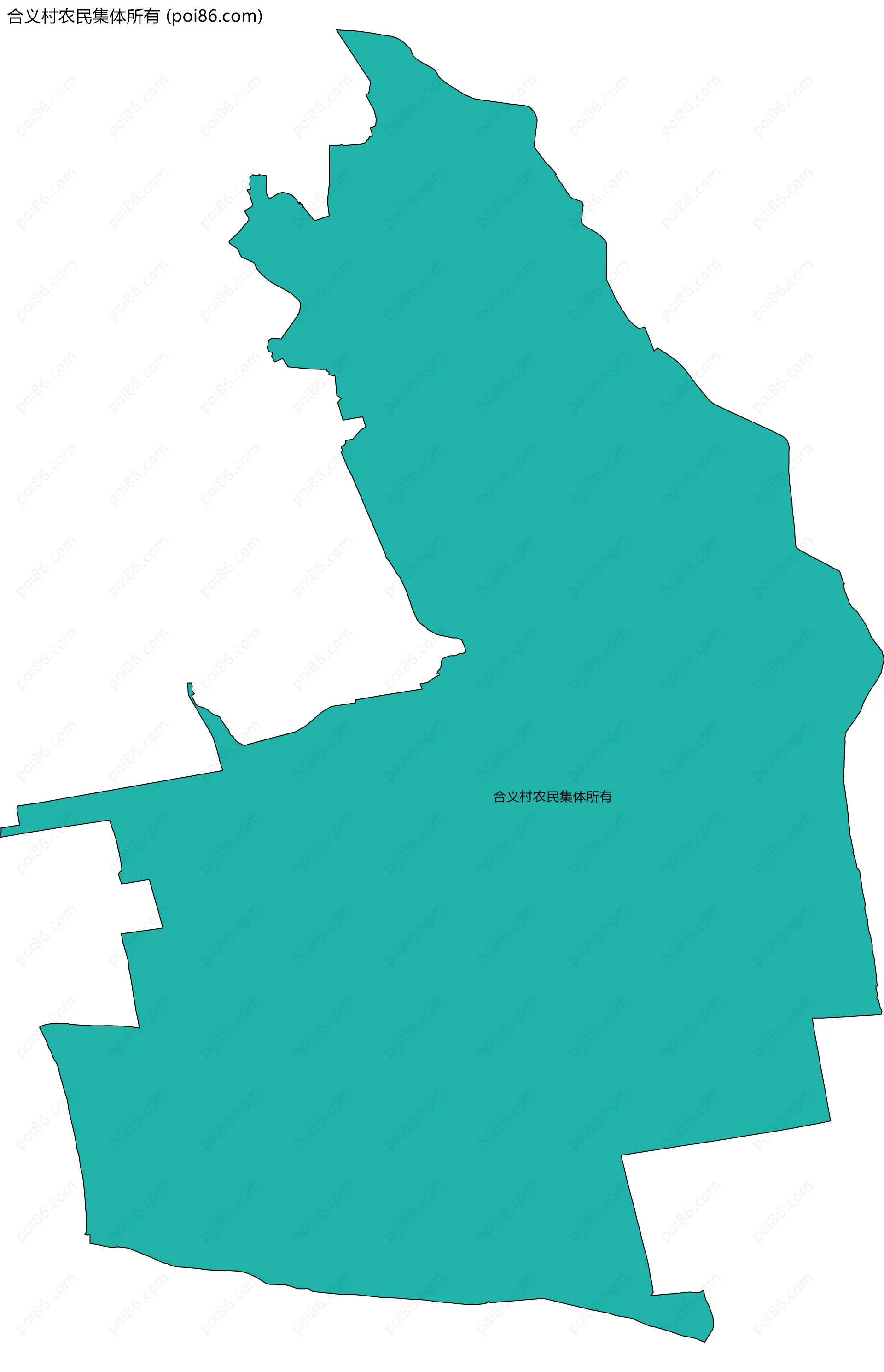 合义村农民集体所有边界地图