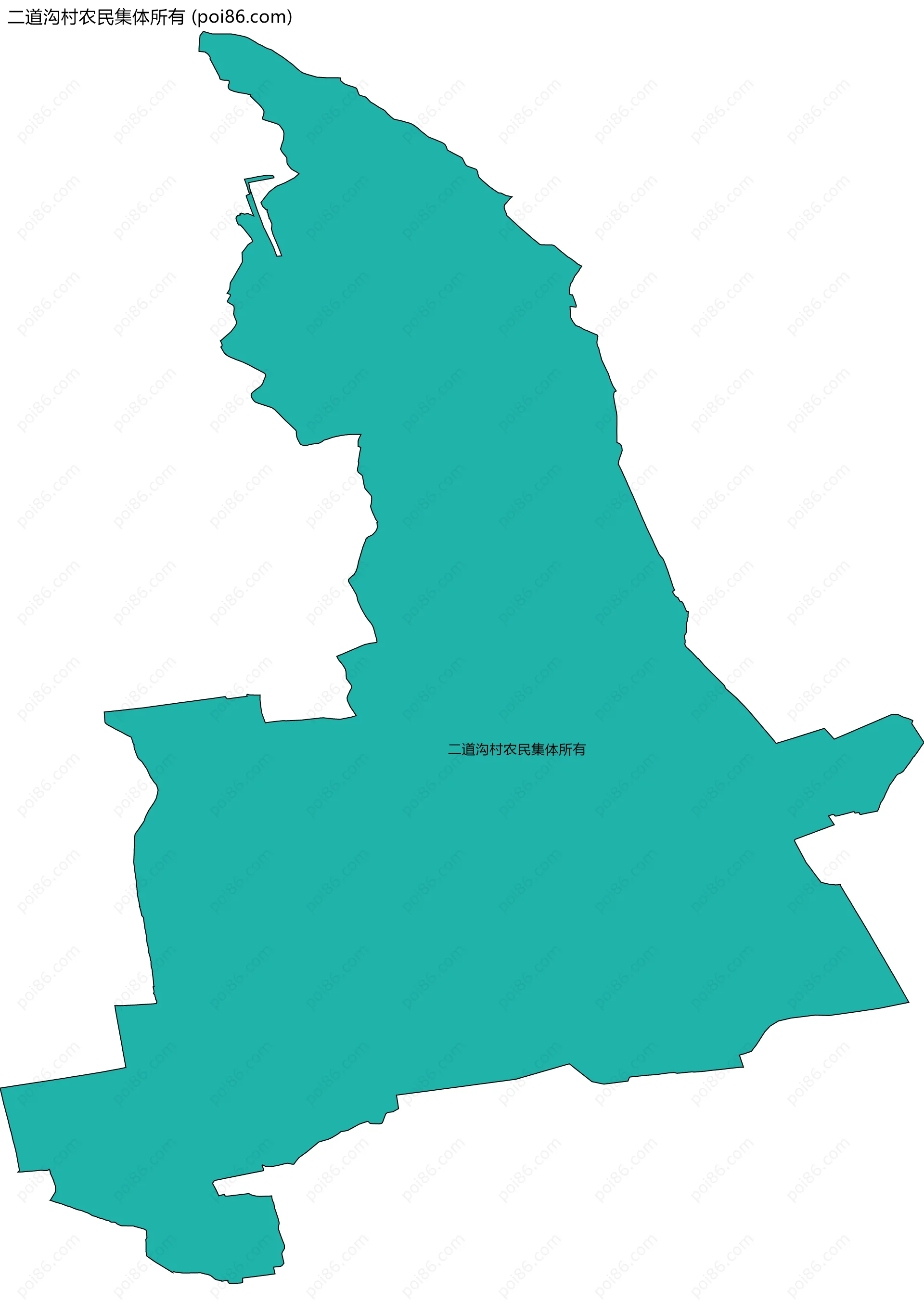 二道沟村农民集体所有边界地图