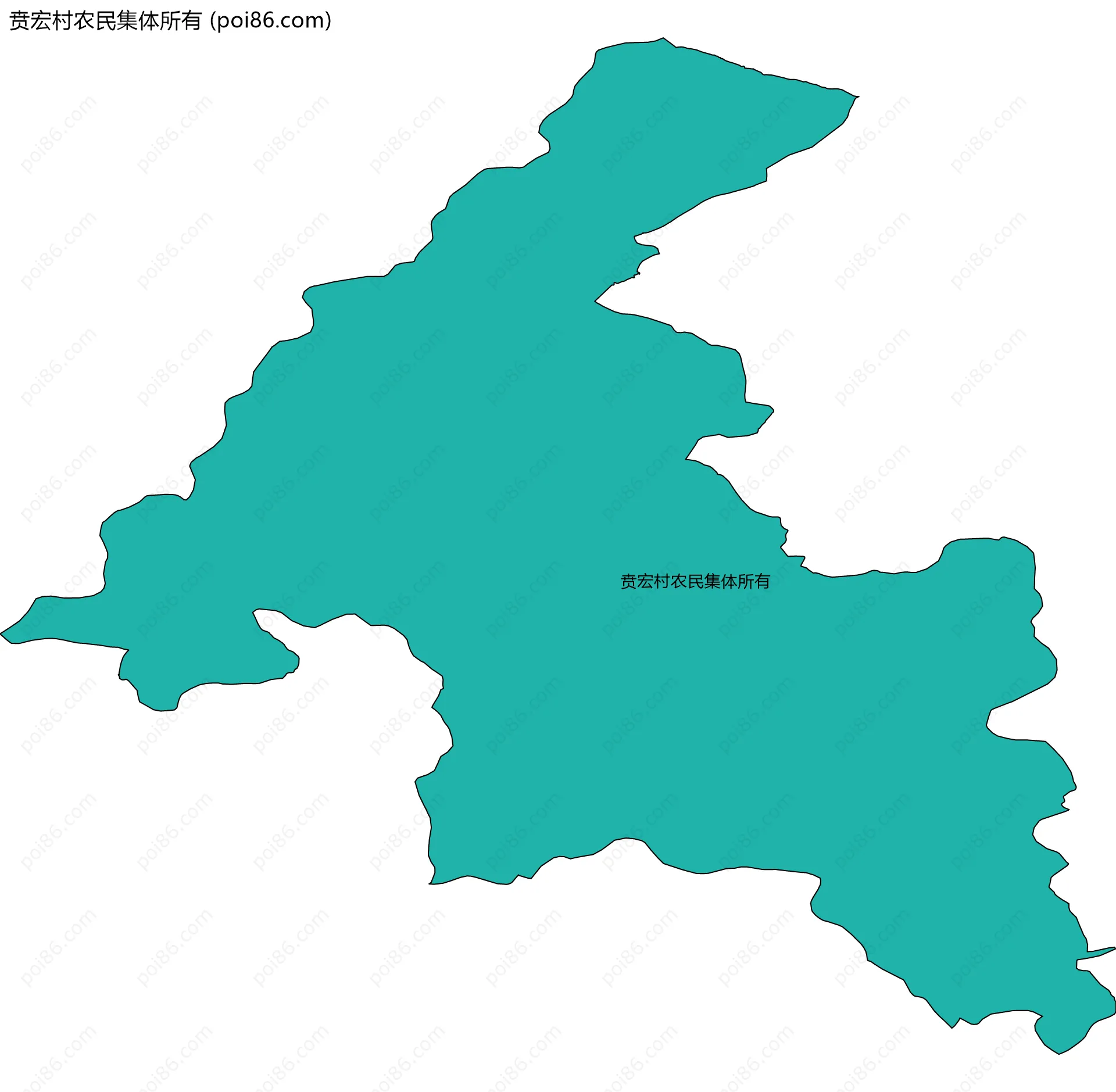 贲宏村农民集体所有边界地图