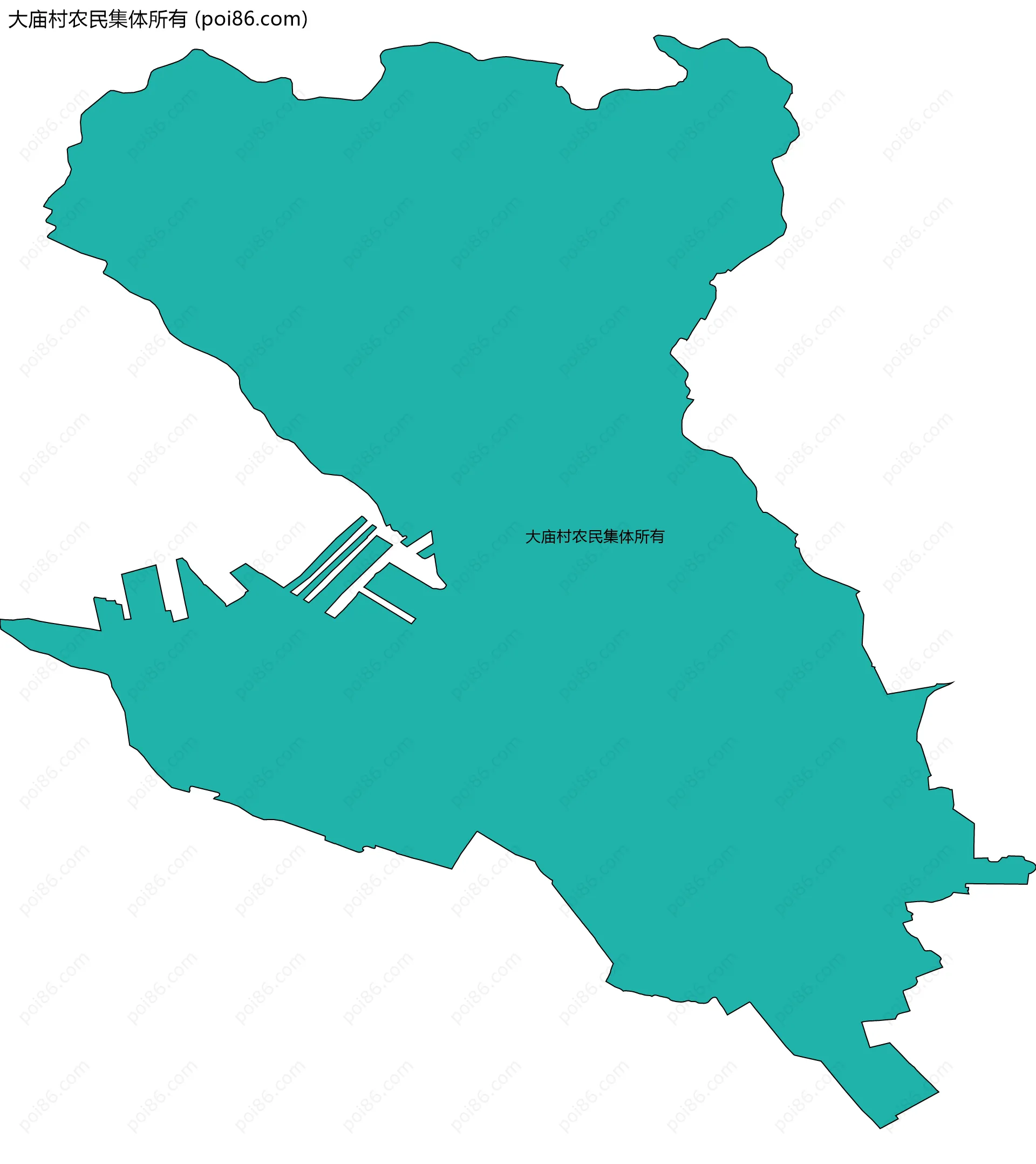 大庙村农民集体所有边界地图