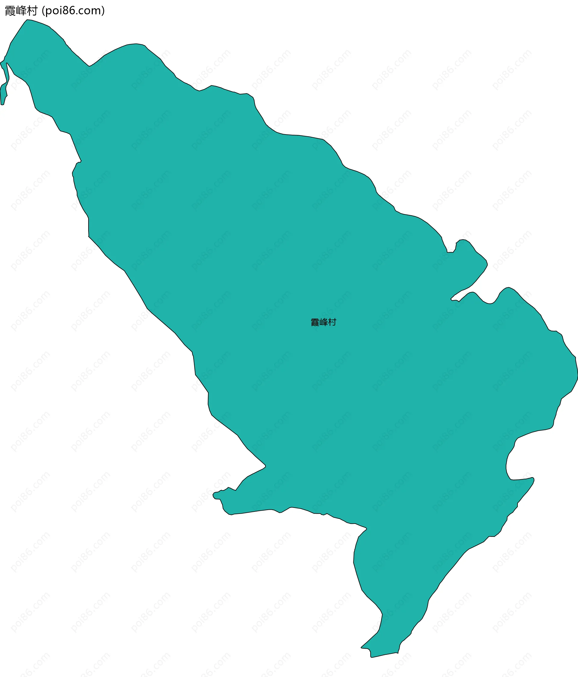 霞峰村边界地图