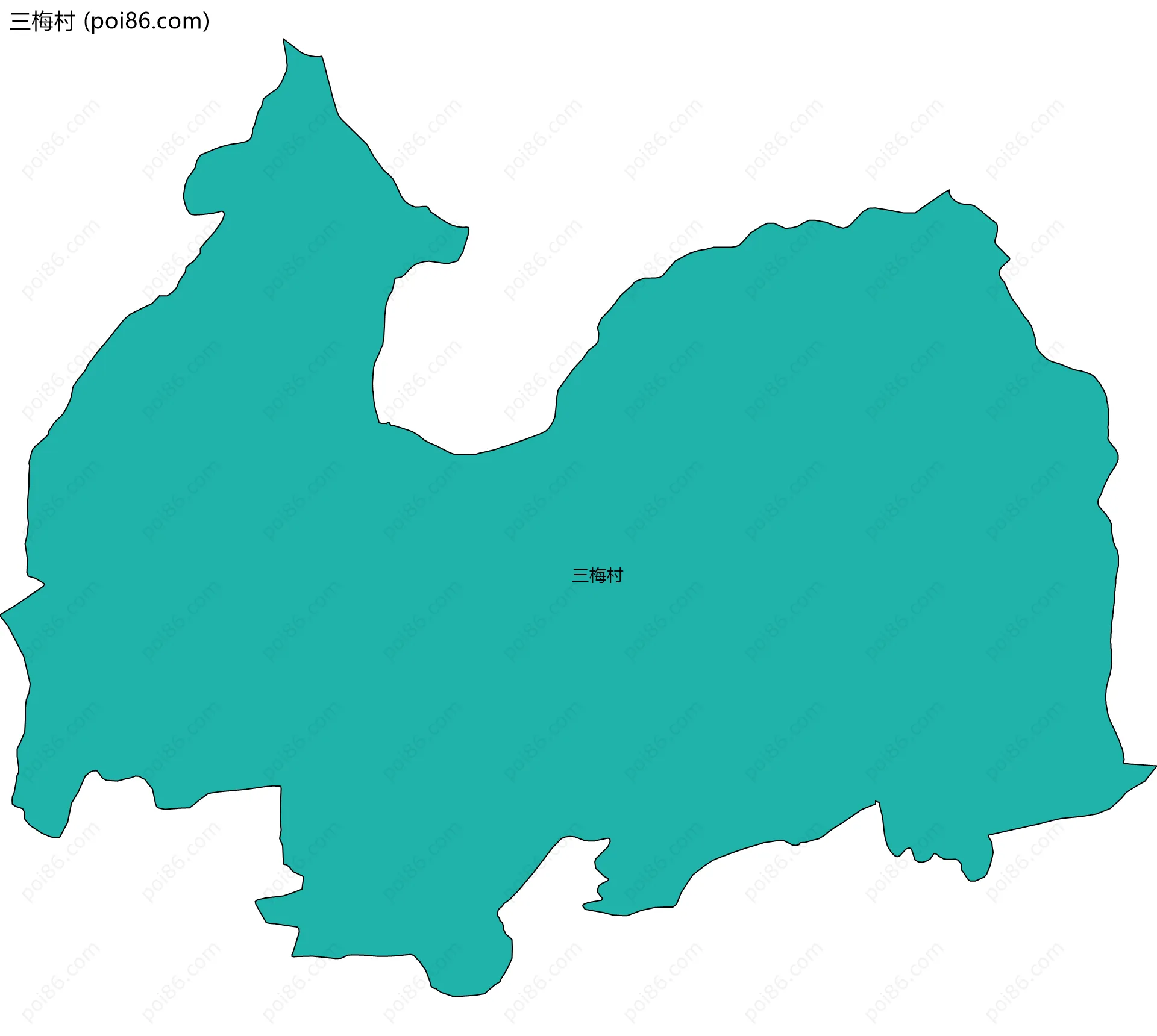 三梅村边界地图