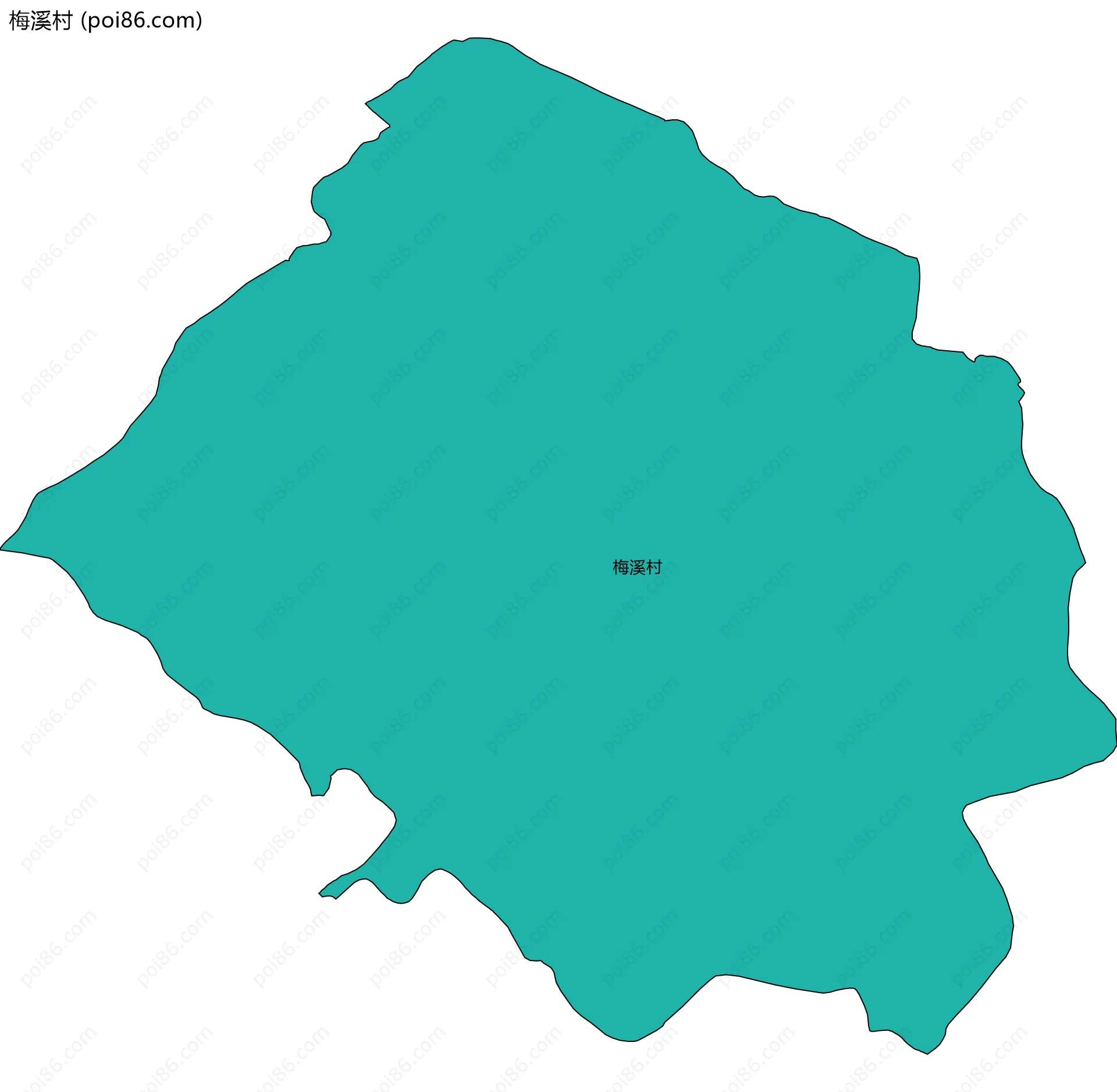 梅溪村边界地图