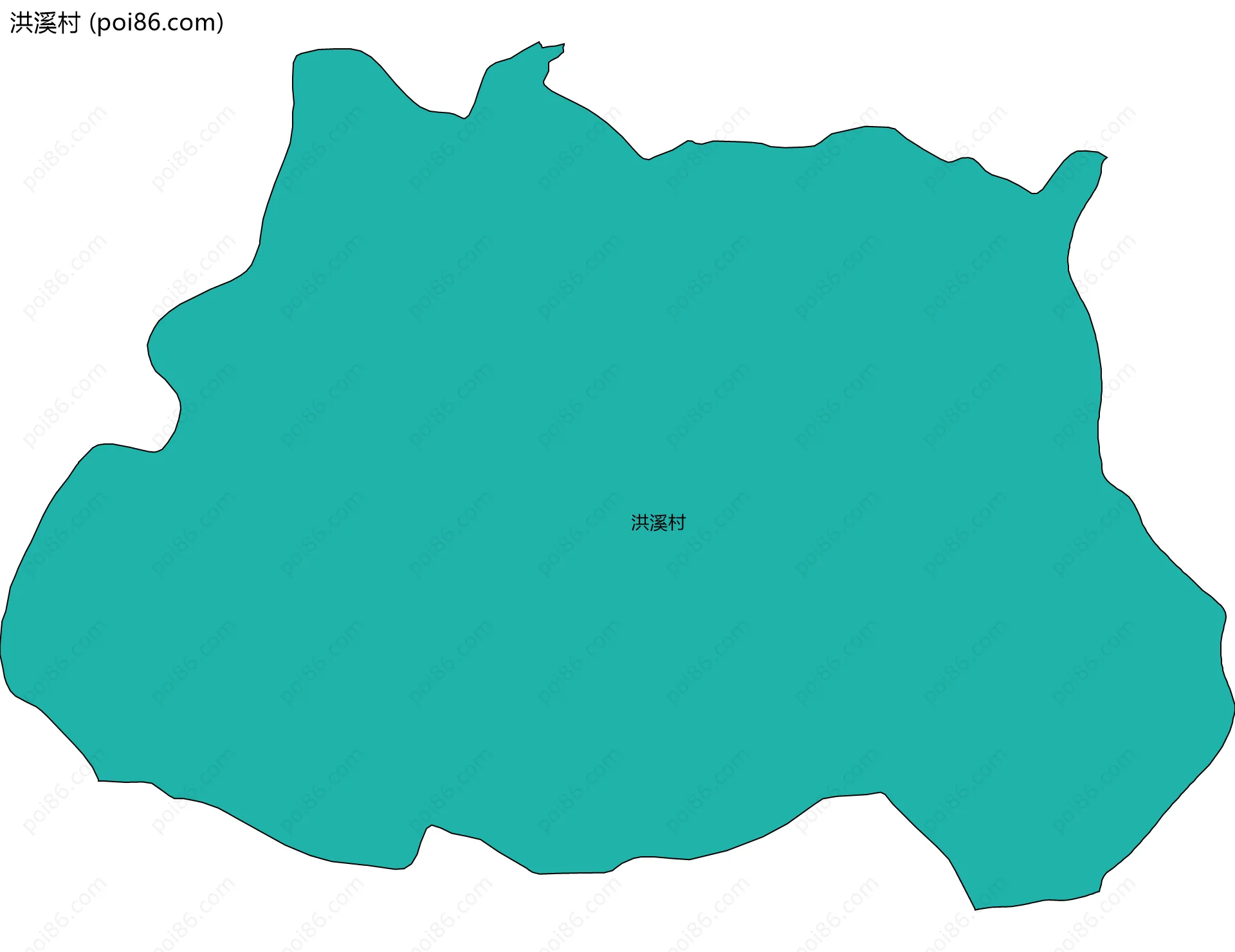 洪溪村边界地图