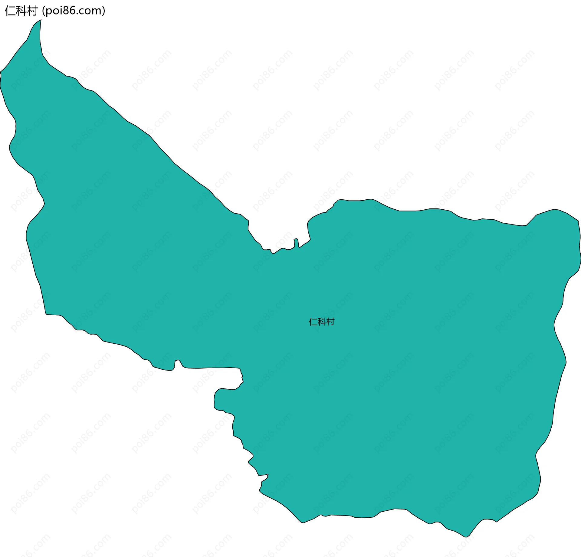 仁科村边界地图