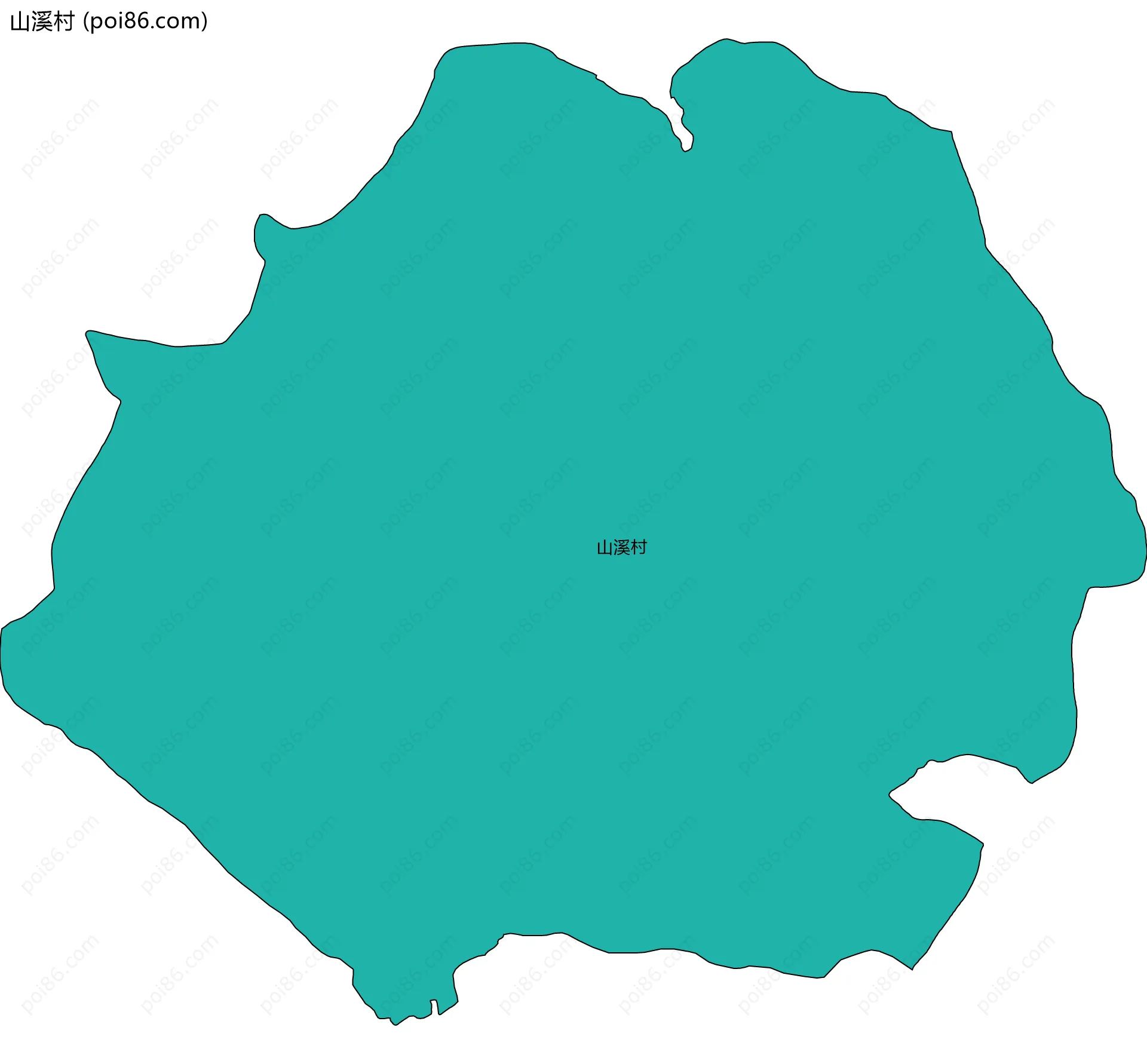 山溪村边界地图