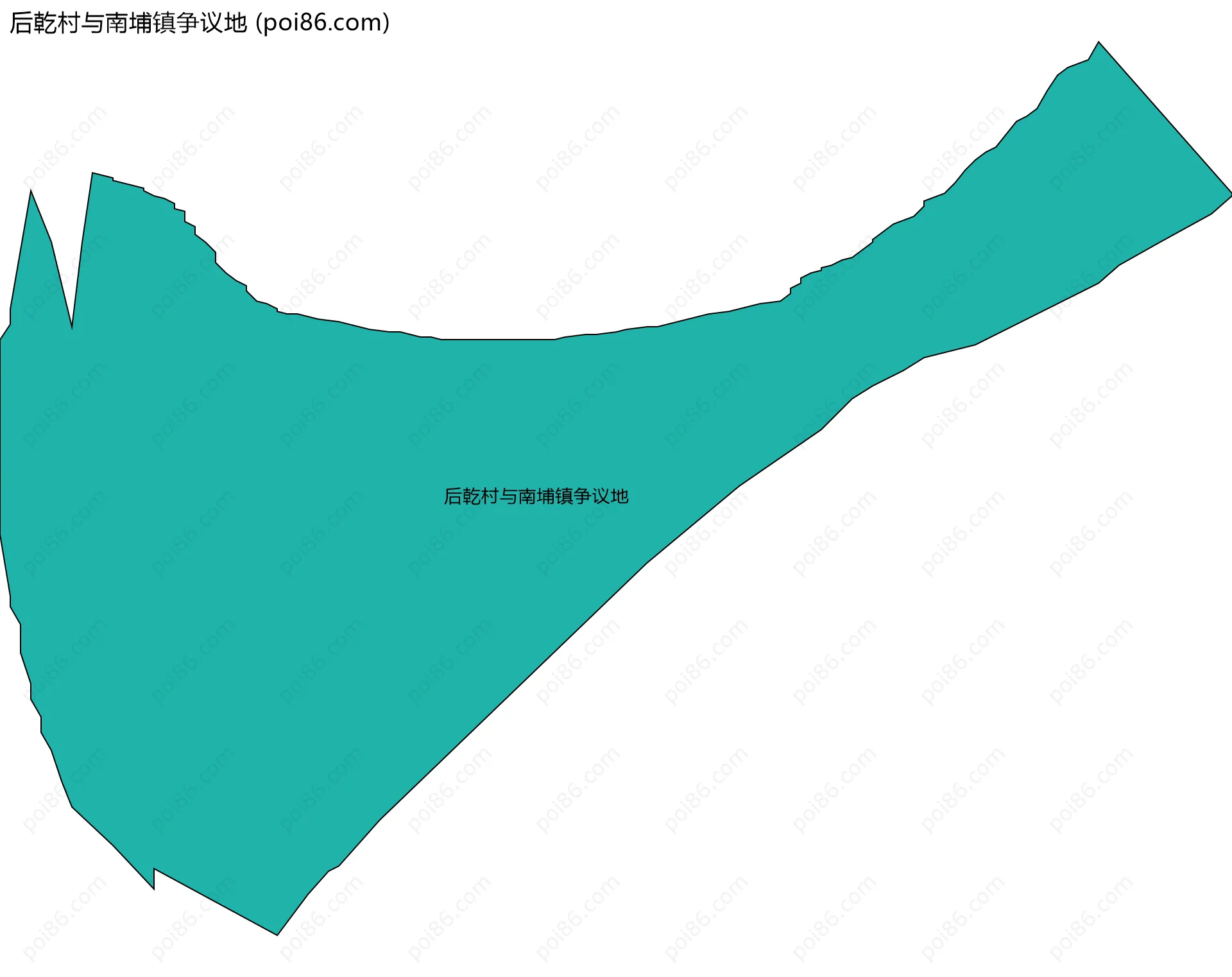 后乾村与南埔镇争议地边界地图