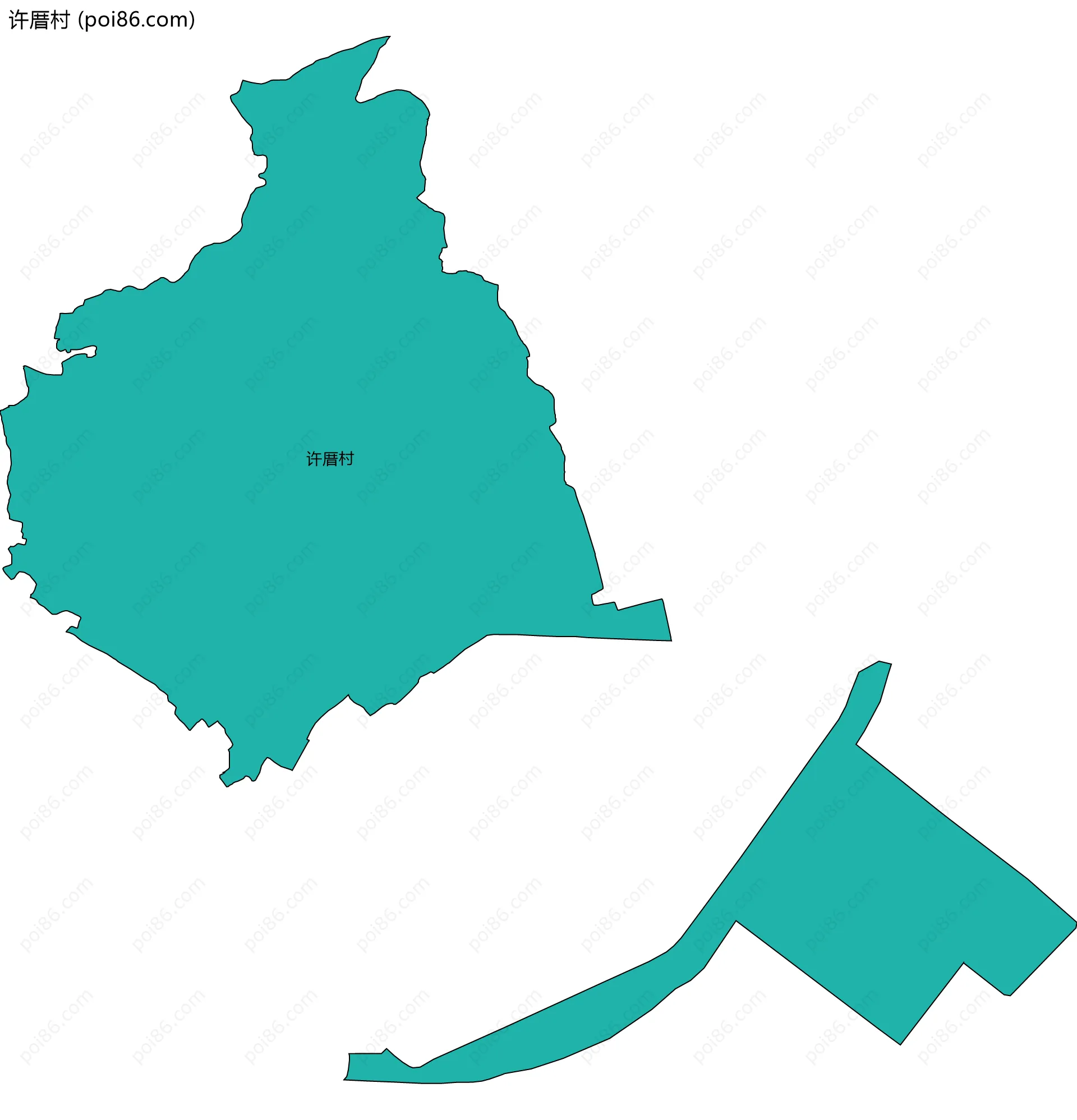 许厝村边界地图