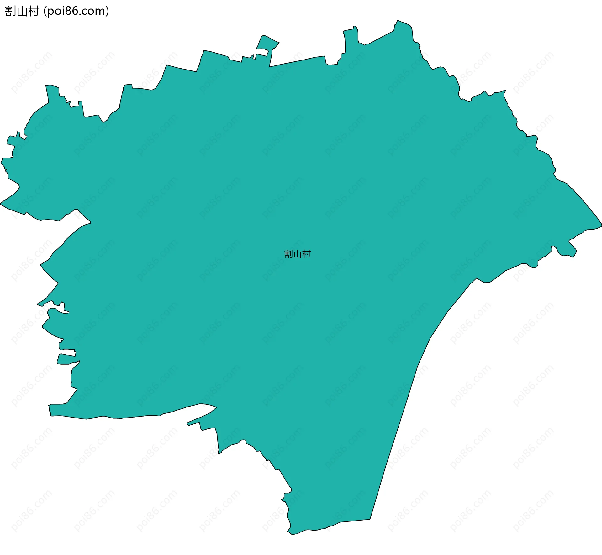 割山村边界地图