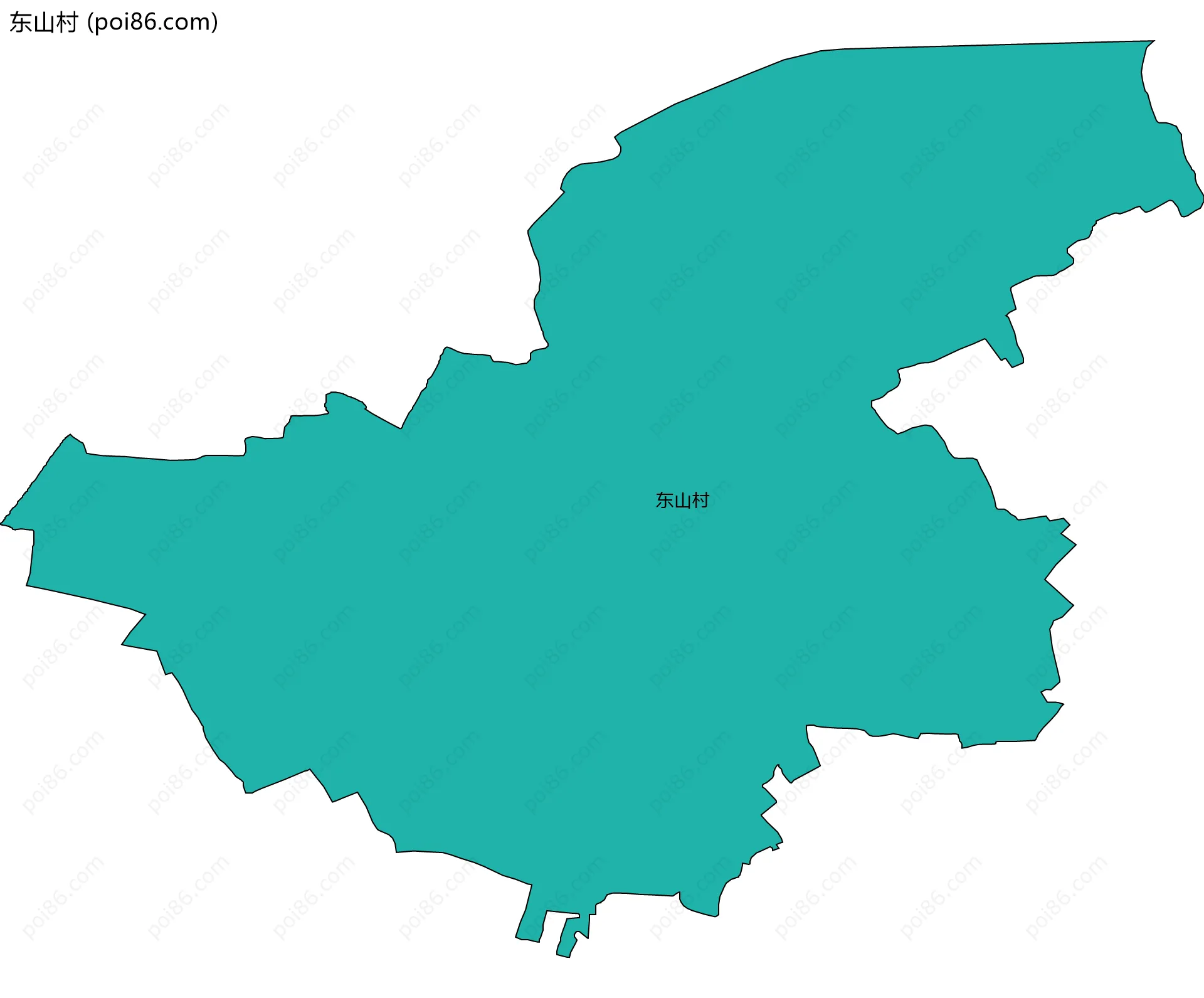 东山村边界地图