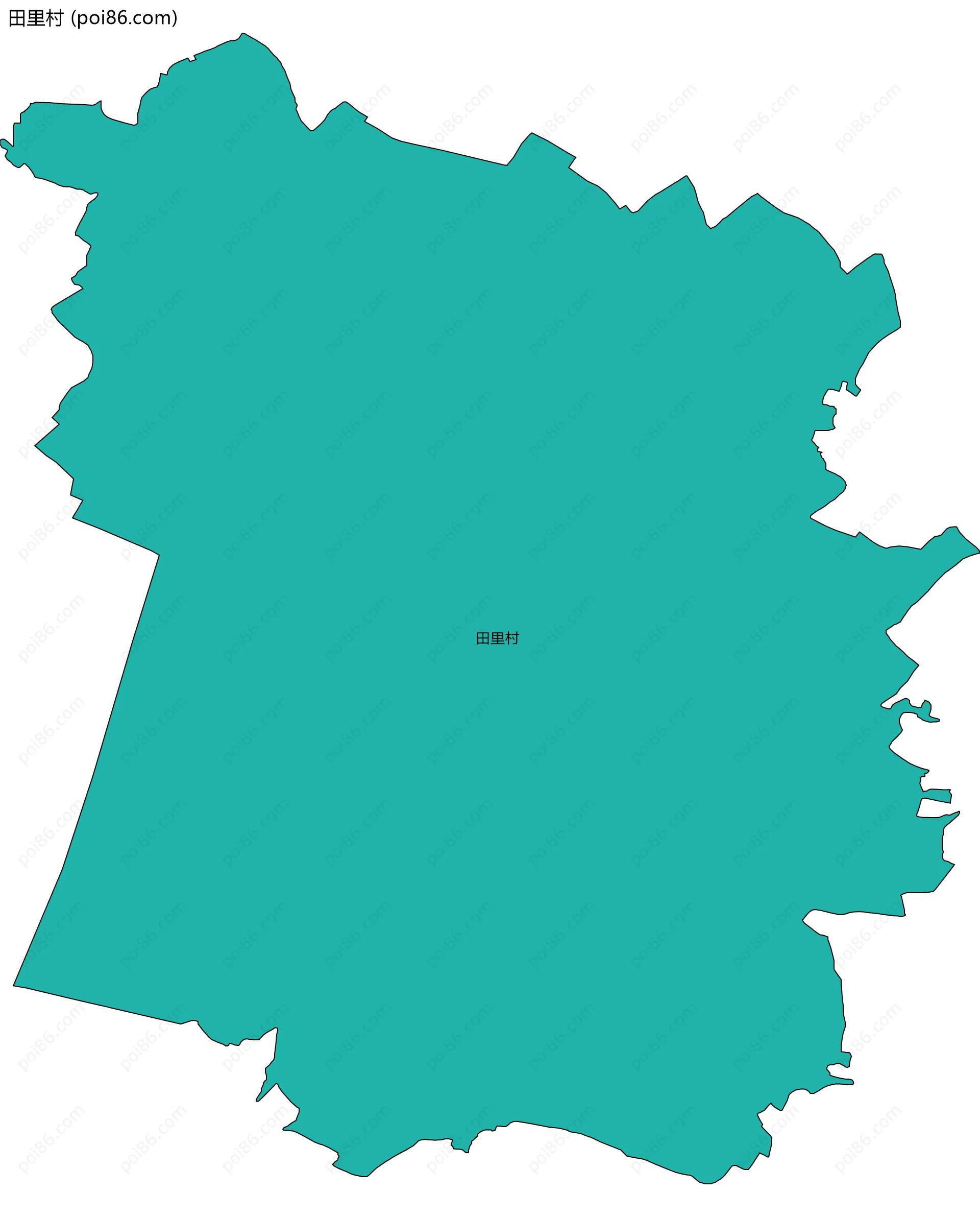 田里村边界地图