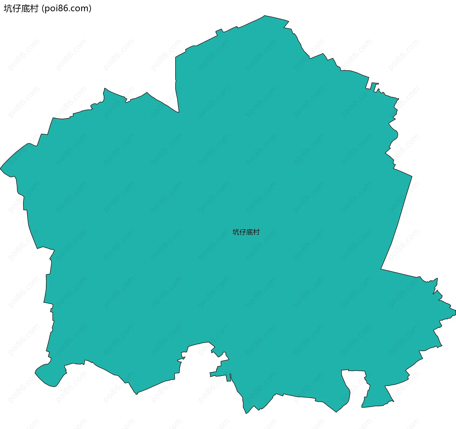 坑仔底村边界地图