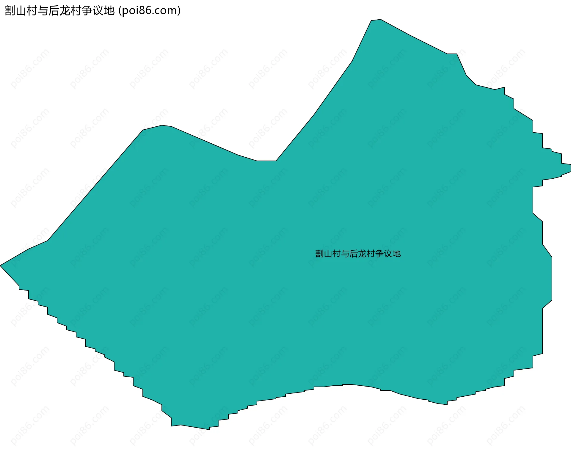 割山村与后龙村争议地边界地图