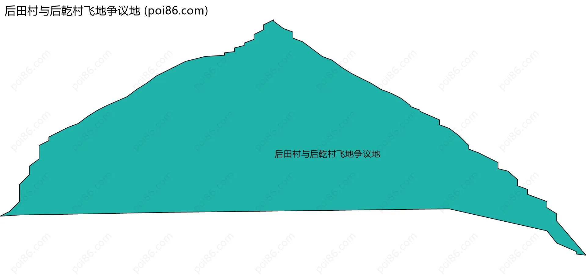 后田村与后乾村飞地争议地边界地图