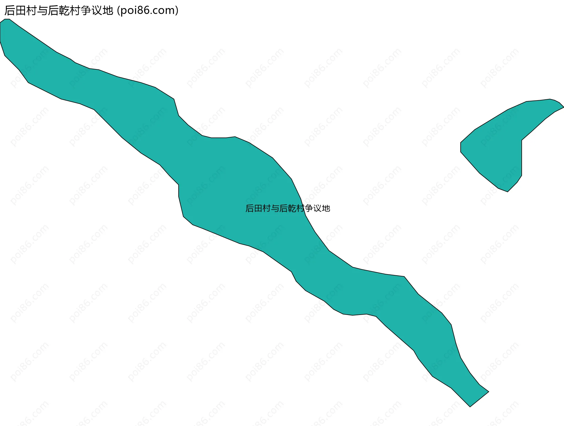 后田村与后乾村争议地边界地图