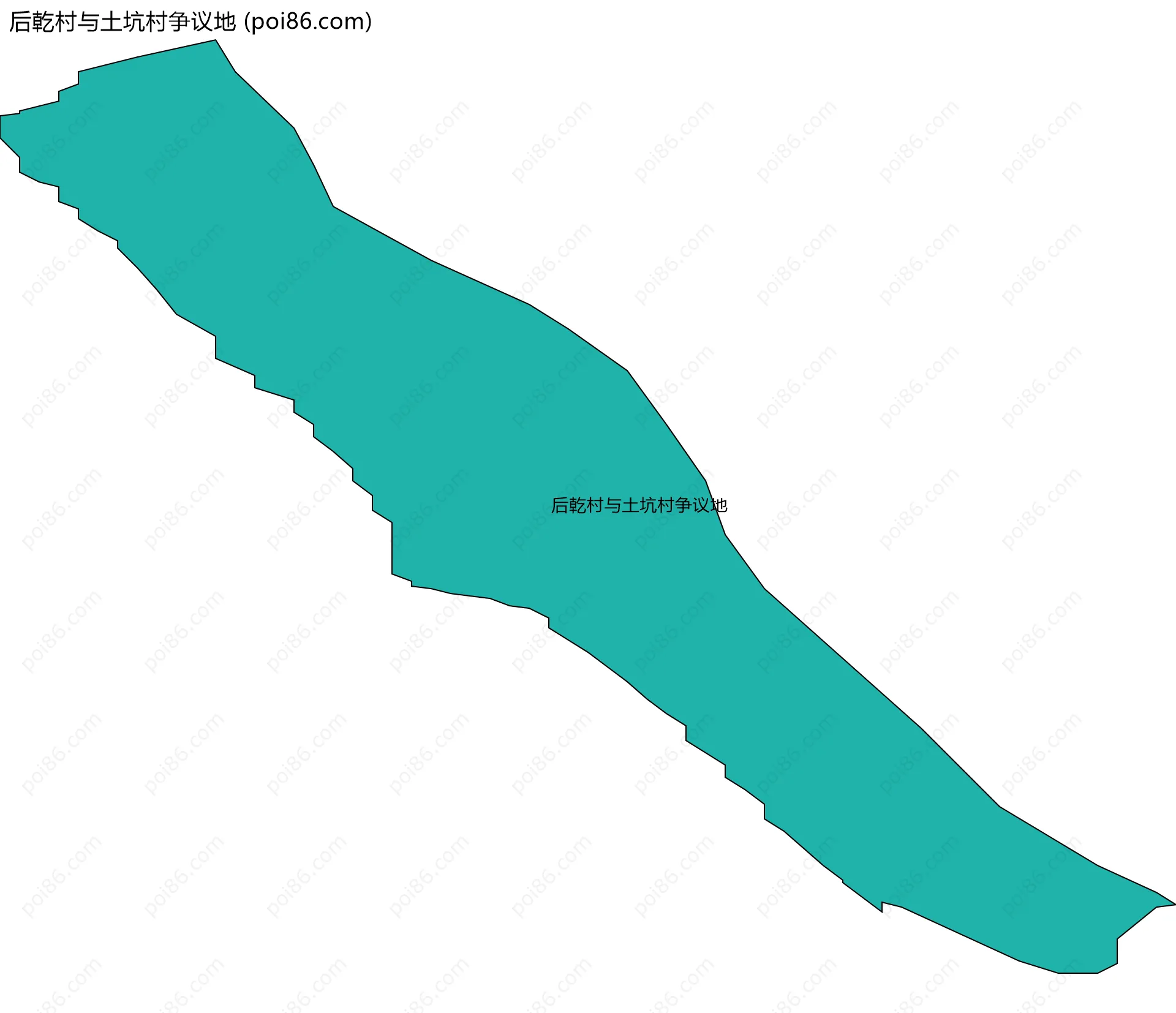 后乾村与土坑村争议地边界地图
