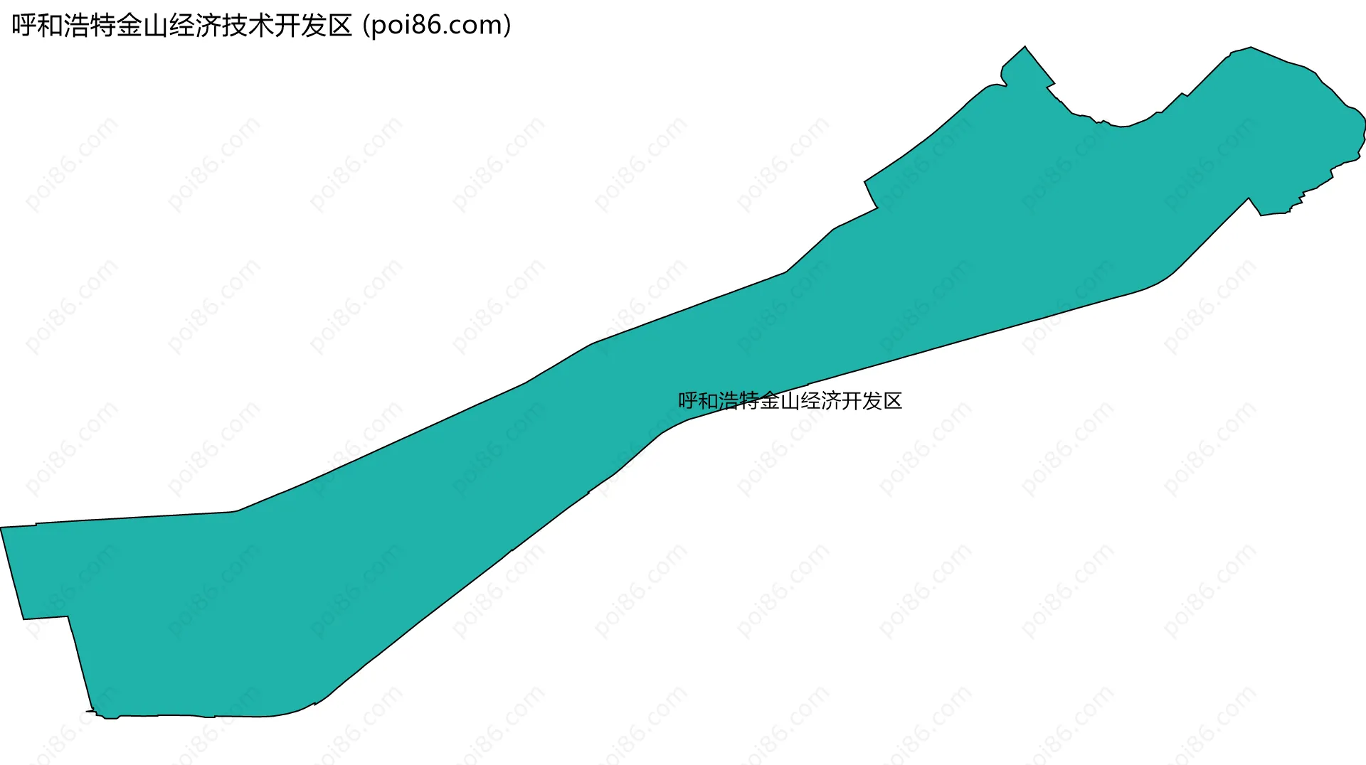 呼和浩特金山经济技术开发区边界地图(五级行政区划)