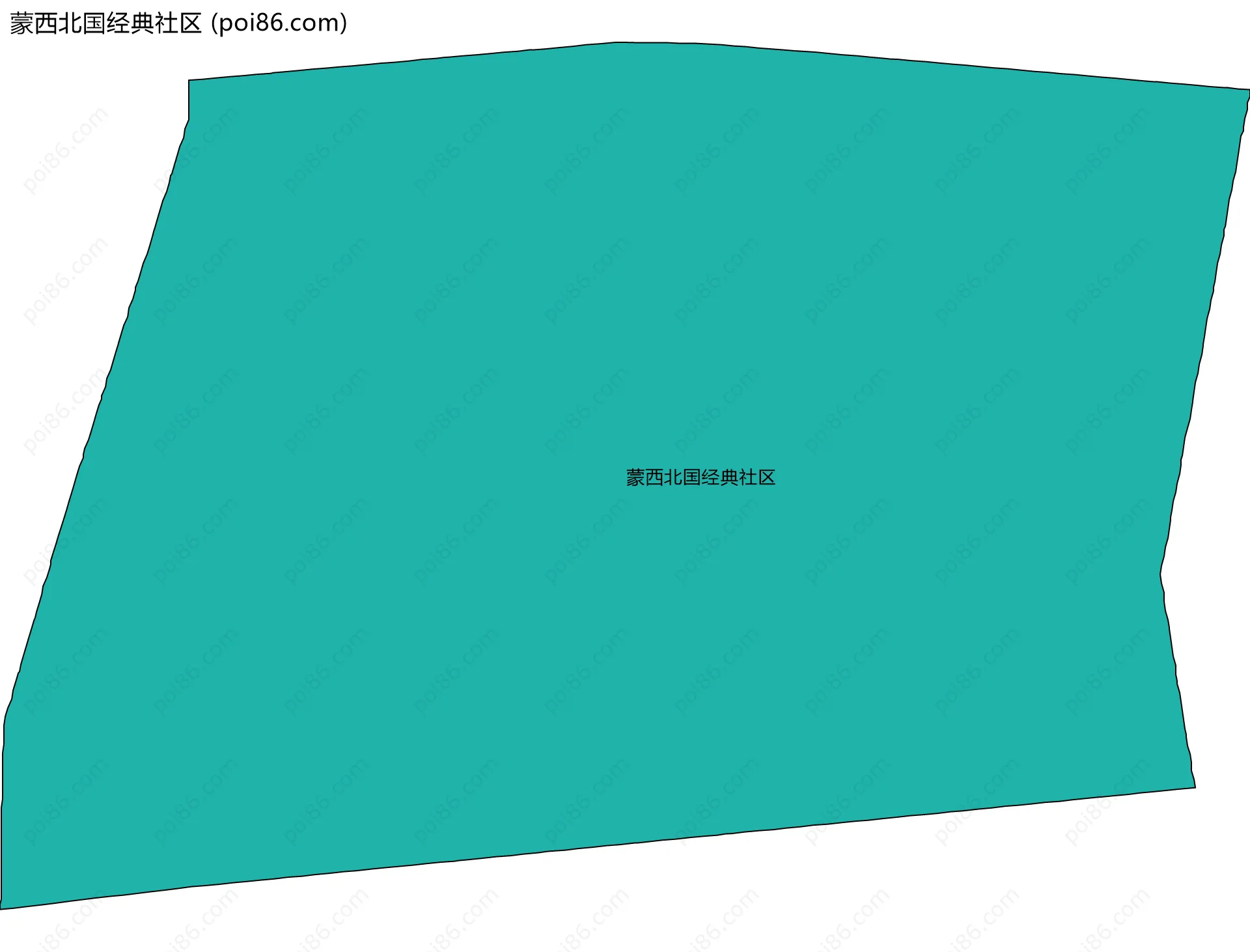 蒙西北国经典社区边界地图