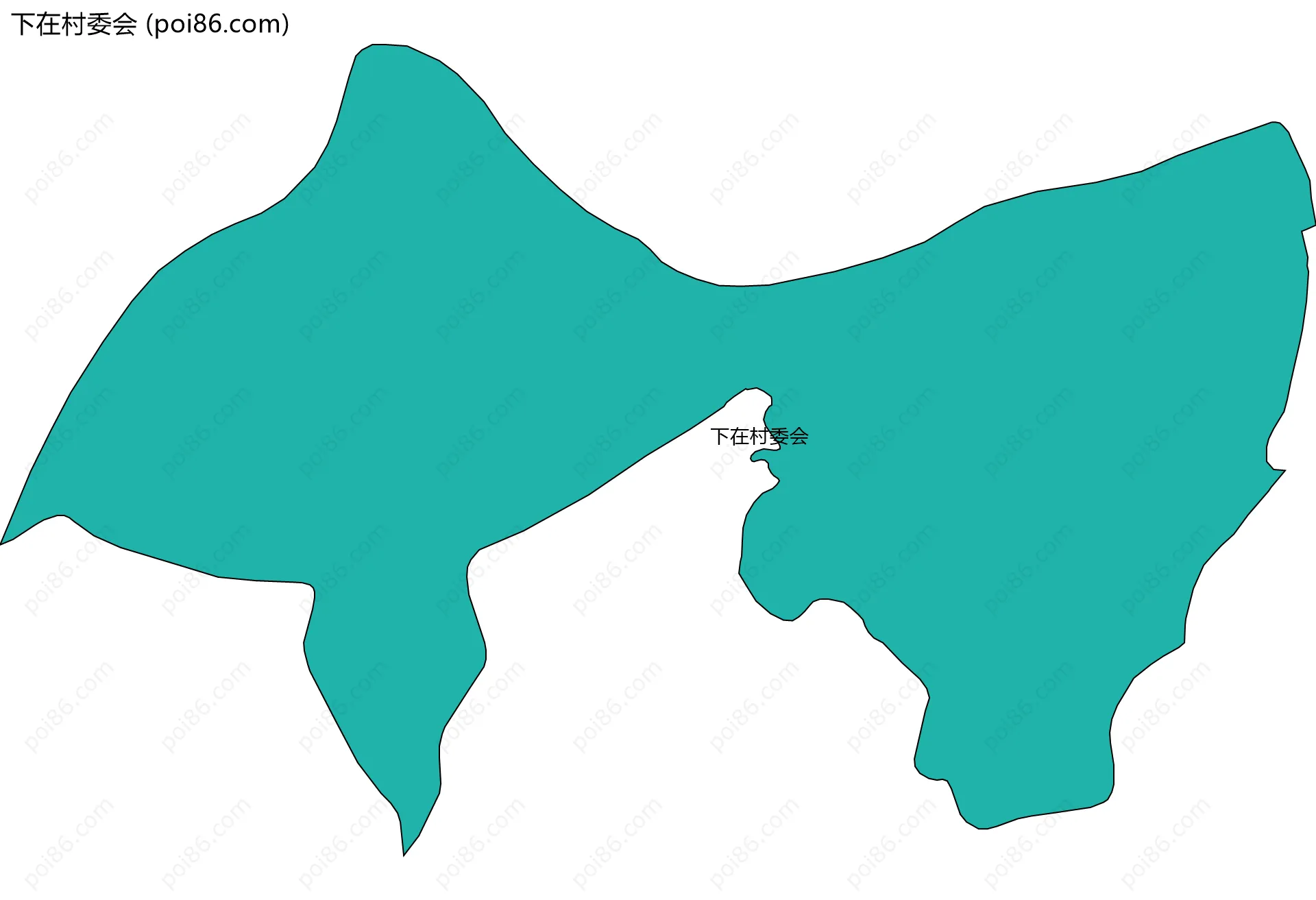 下在村委会边界地图