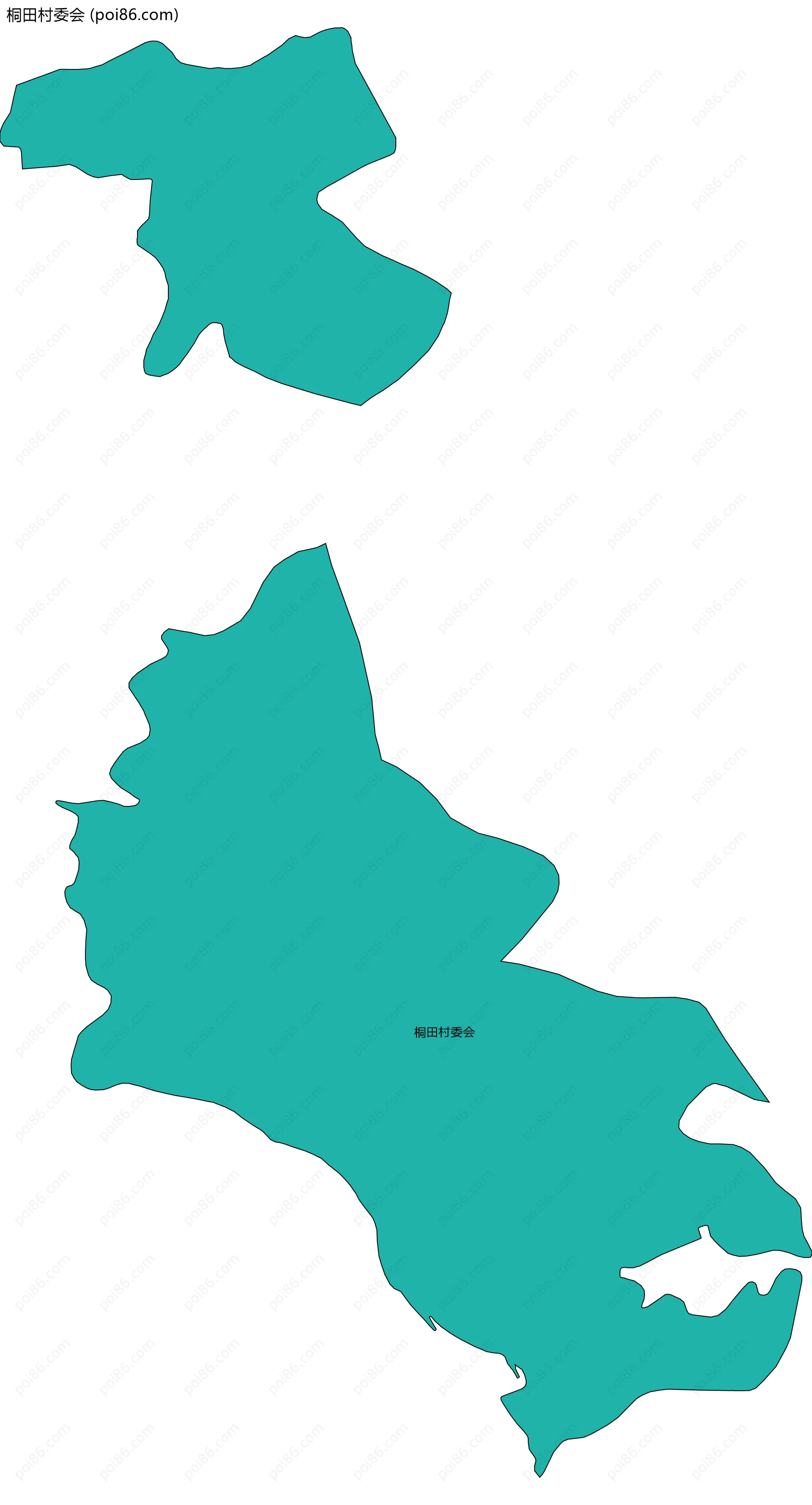 桐田村委会边界地图