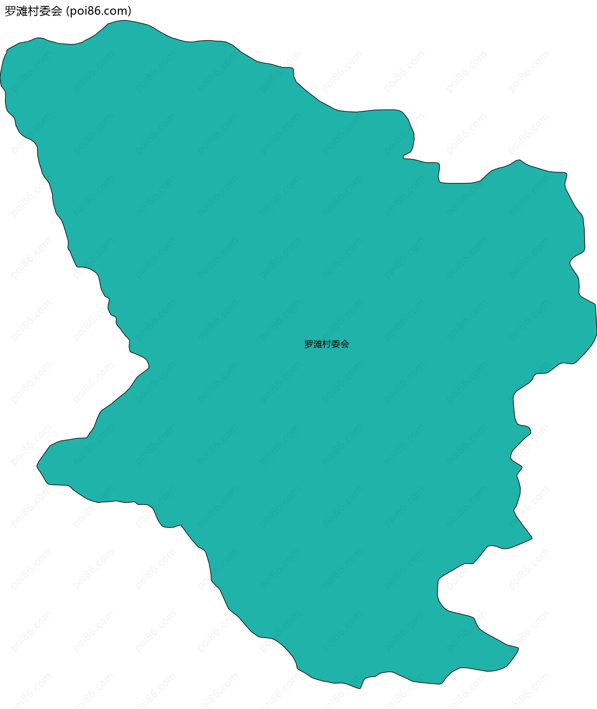 罗滩村委会边界地图