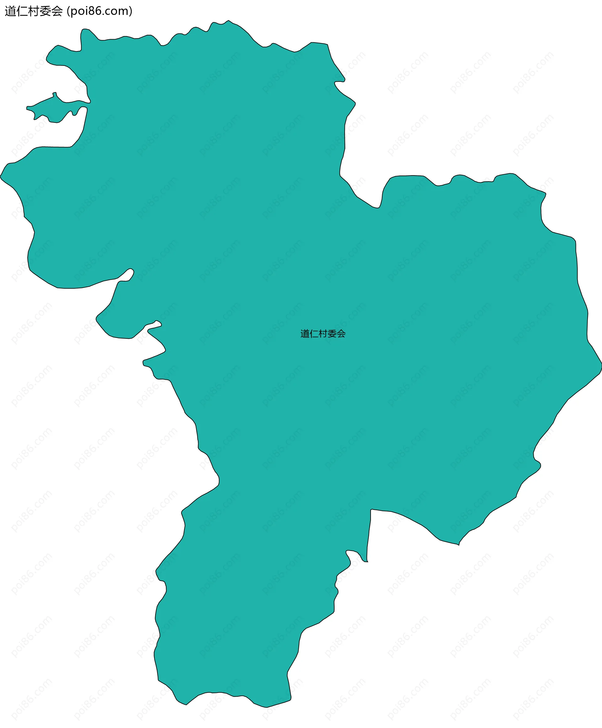 道仁村委会边界地图