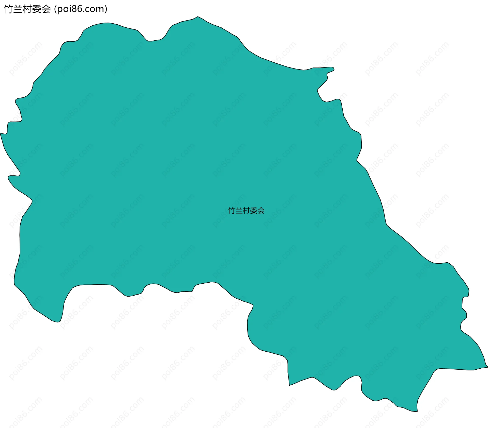 竹兰村委会边界地图