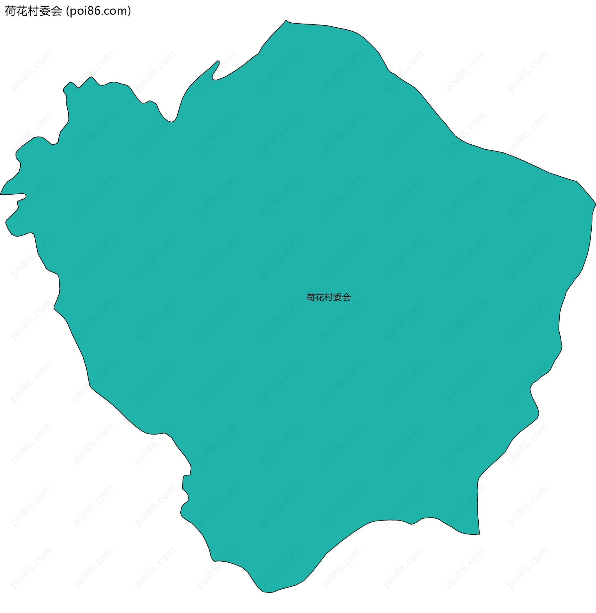 荷花村委会边界地图