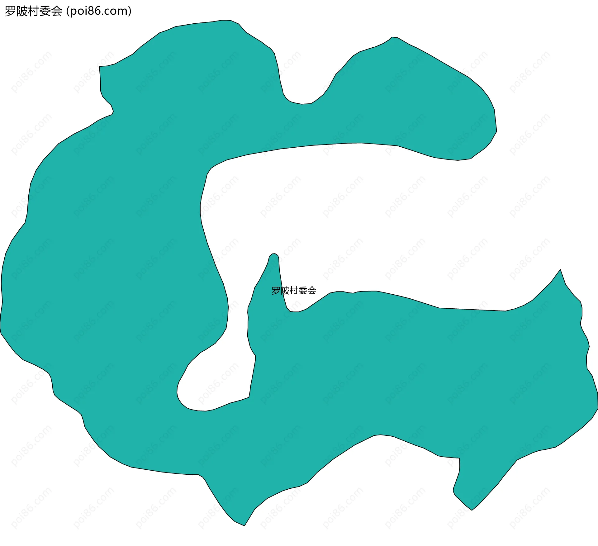 罗陂村委会边界地图