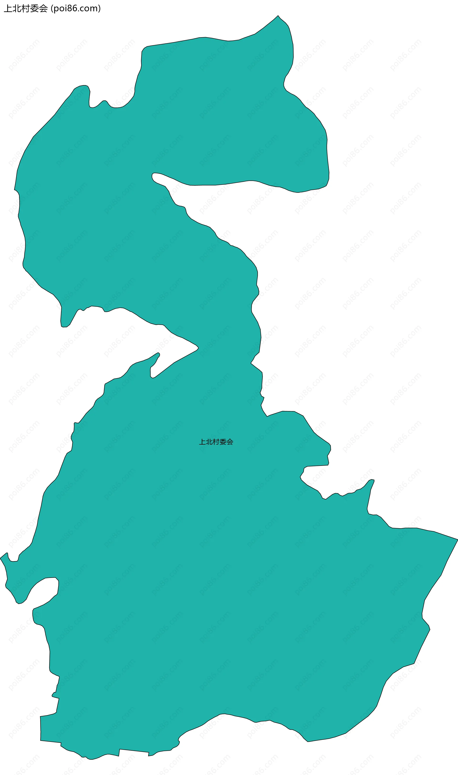 上北村委会边界地图